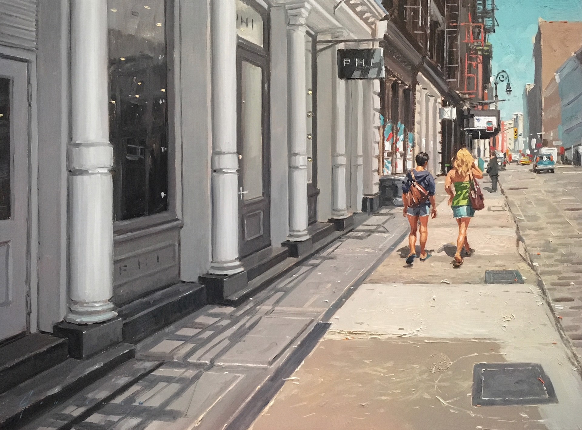 Friends Walking in SoHo by Vincent Giarrano