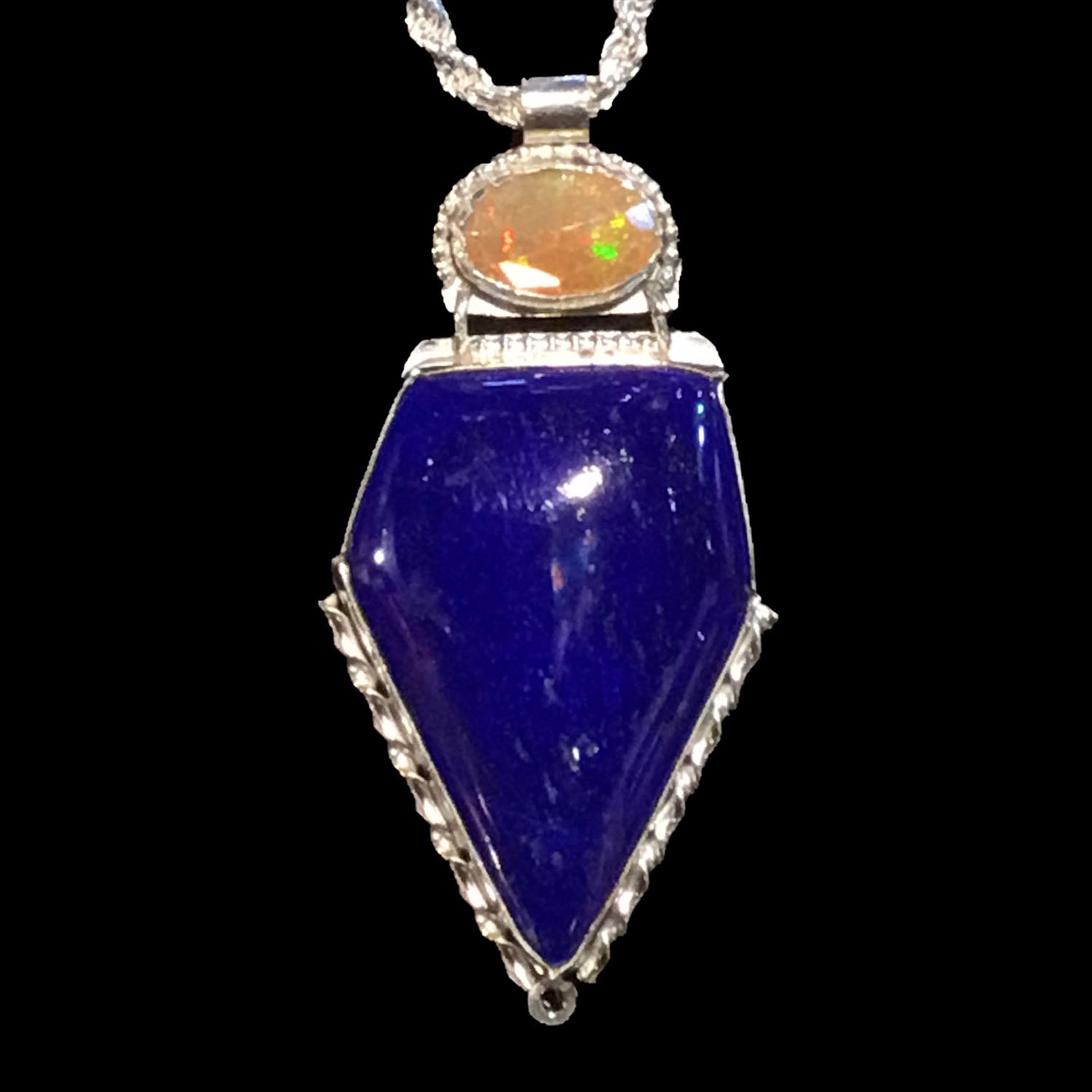 Opal & Lapis Necklace by Michael Redhawk