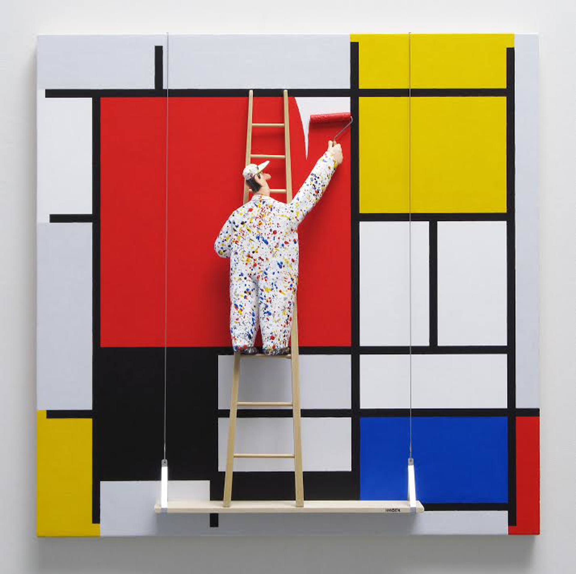Composition with Large Red Plane (Mondrian) by Stephen Hansen