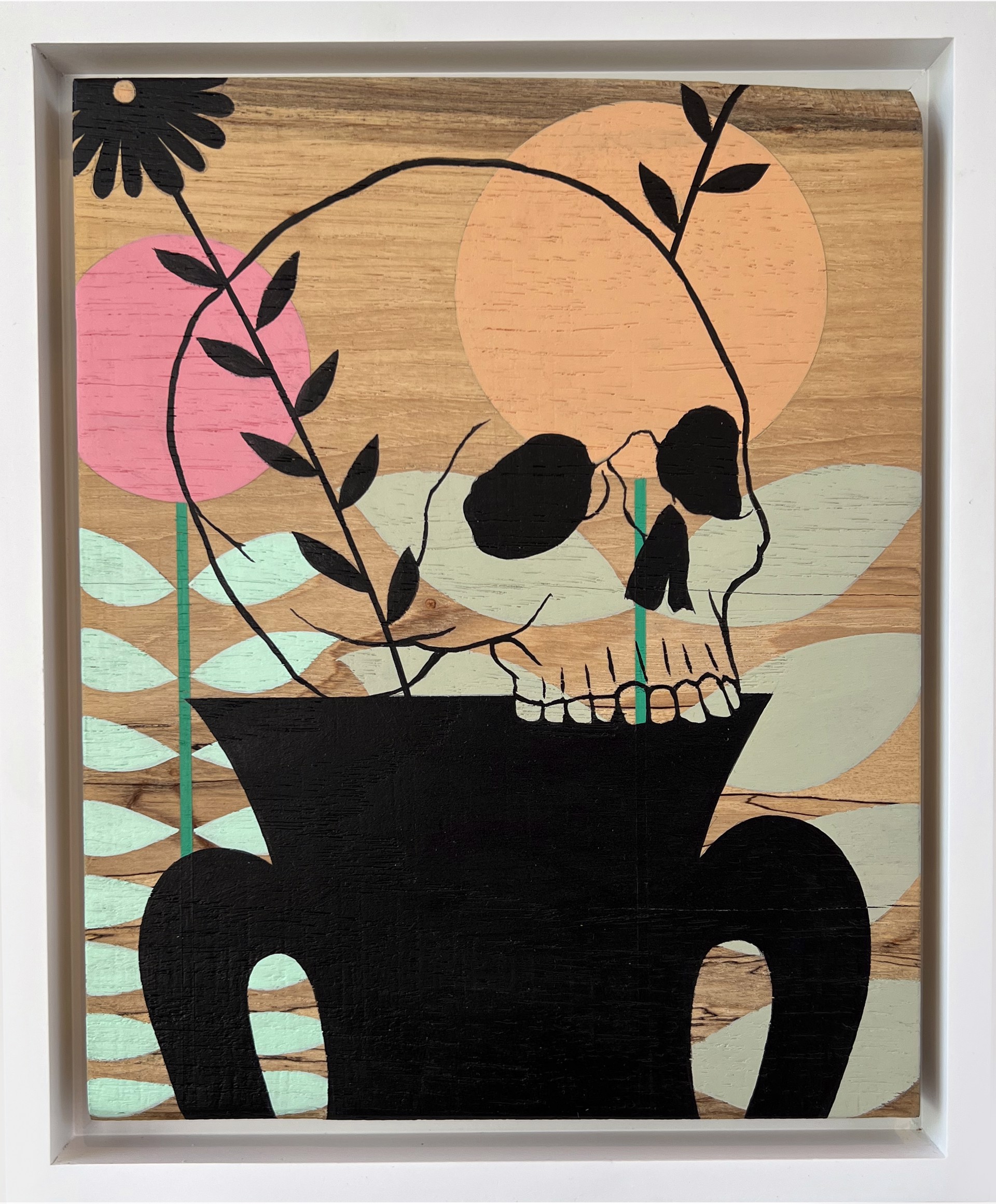 Skull Vase Painting by Adrian Landon Brooks