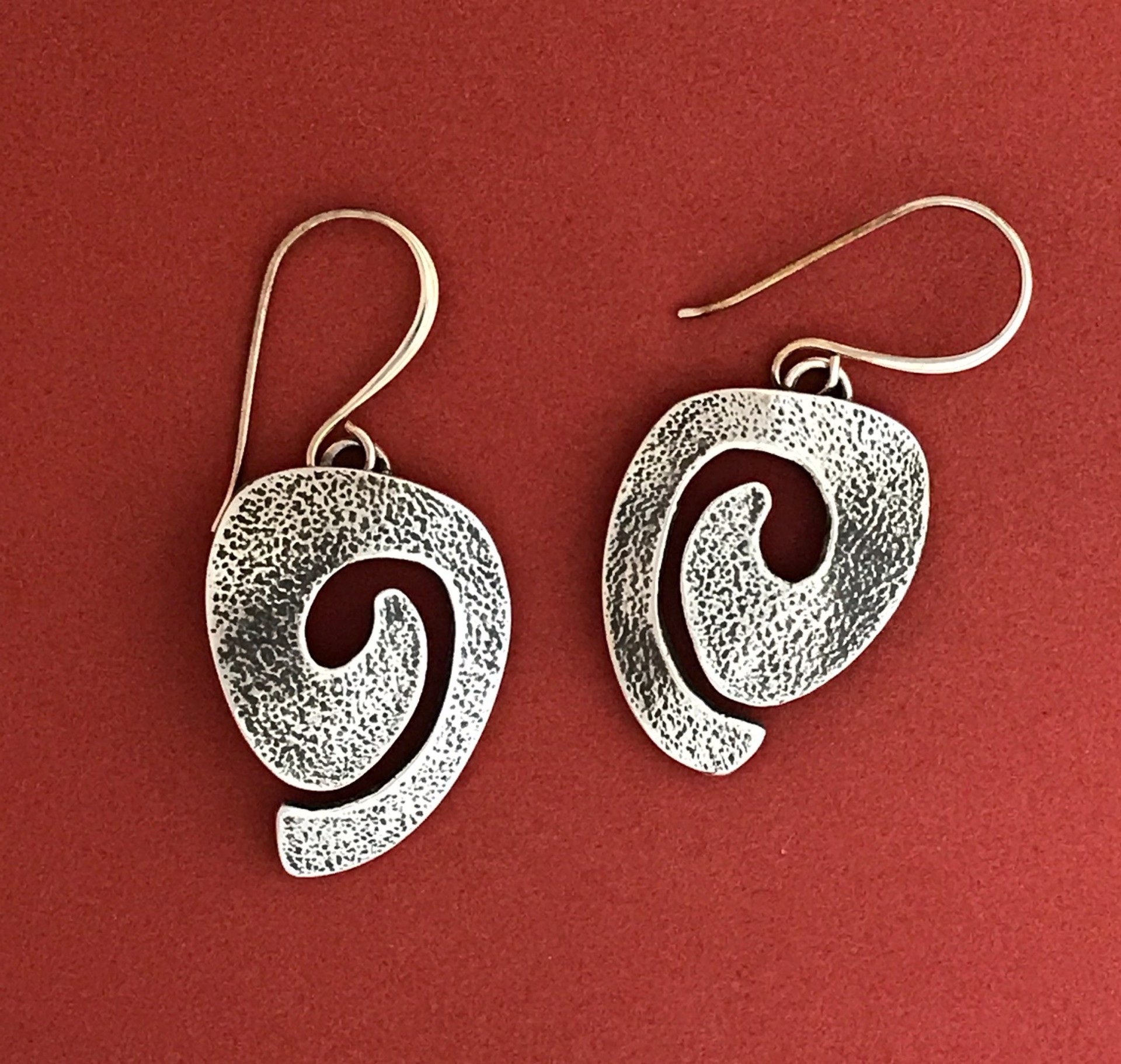 Swirl earrings (post) by Melanie A. Yazzie