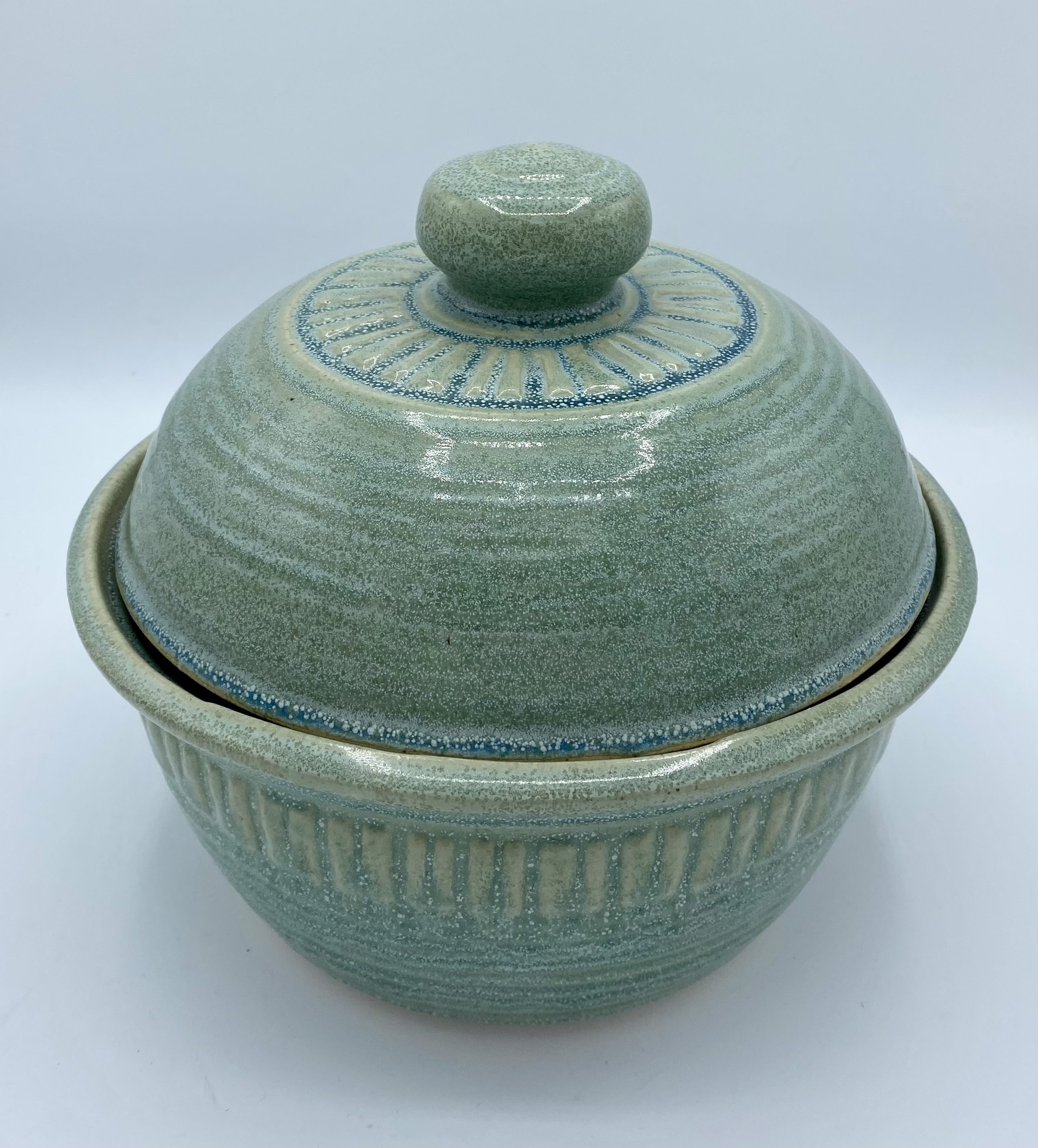 Round Casserole with Lid Pistachio by Satterfield Pottery | Pacesetter ...