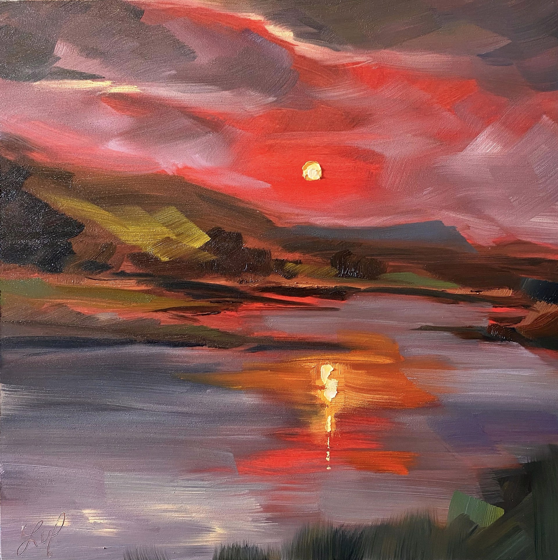 Red Sunset by Leigh Ann Van Fossan
