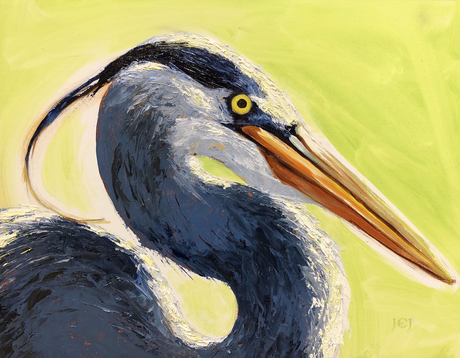 Blue Heron by James Courtenay James