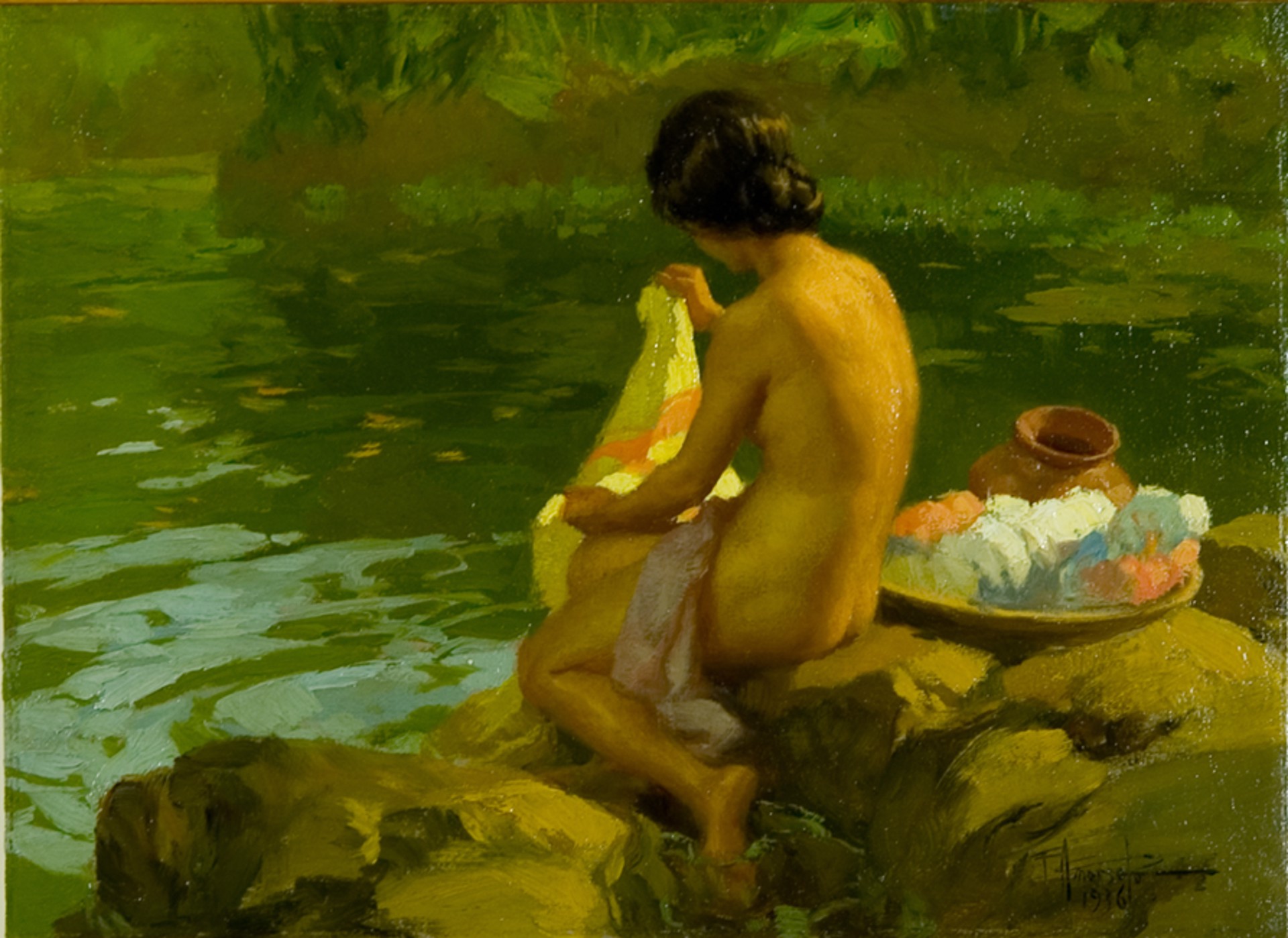 Lavandera (Nude) by Fernando Amorsolo