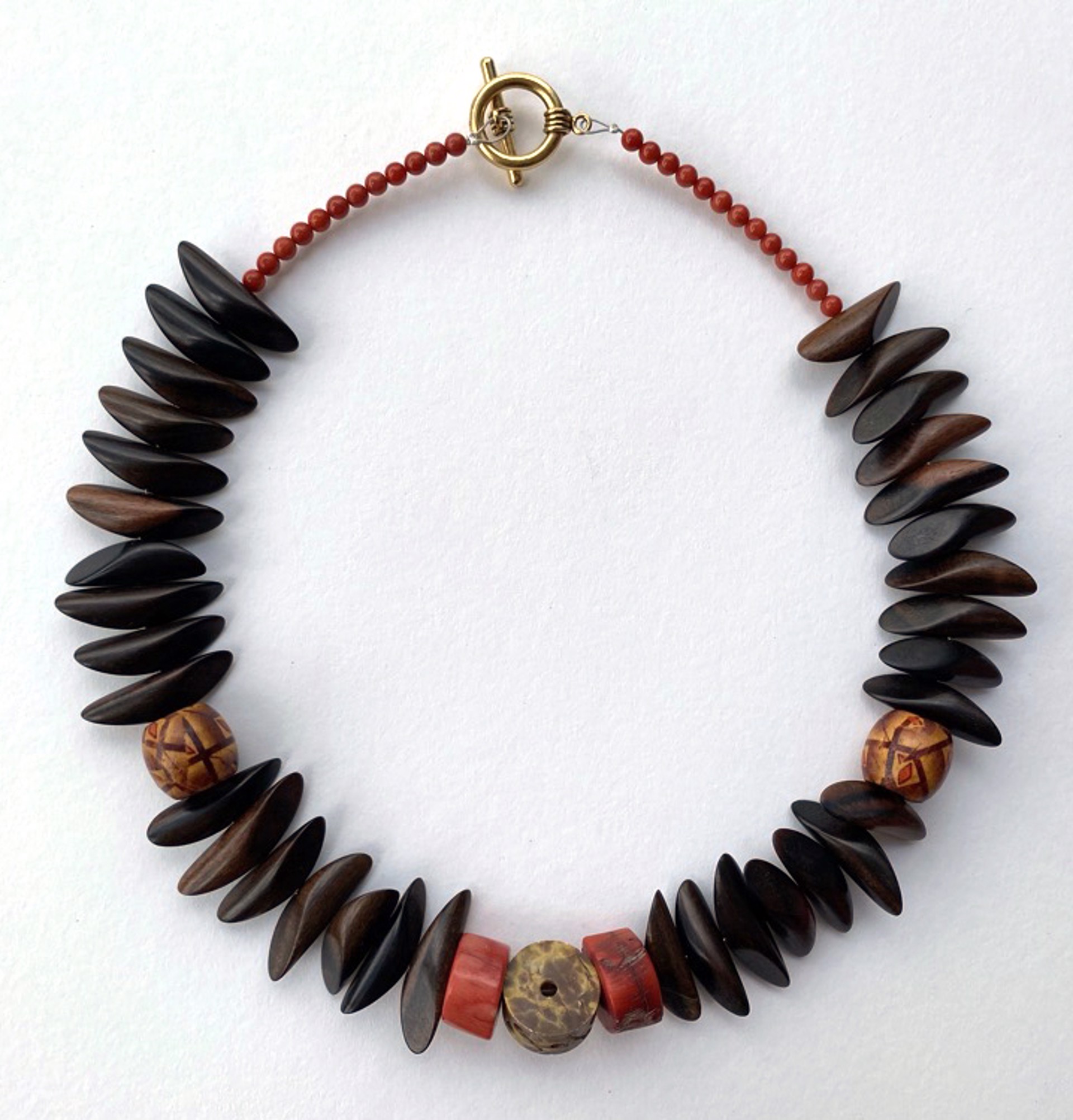 Ebony Wood with Red Coral by Laetitia Atlantis