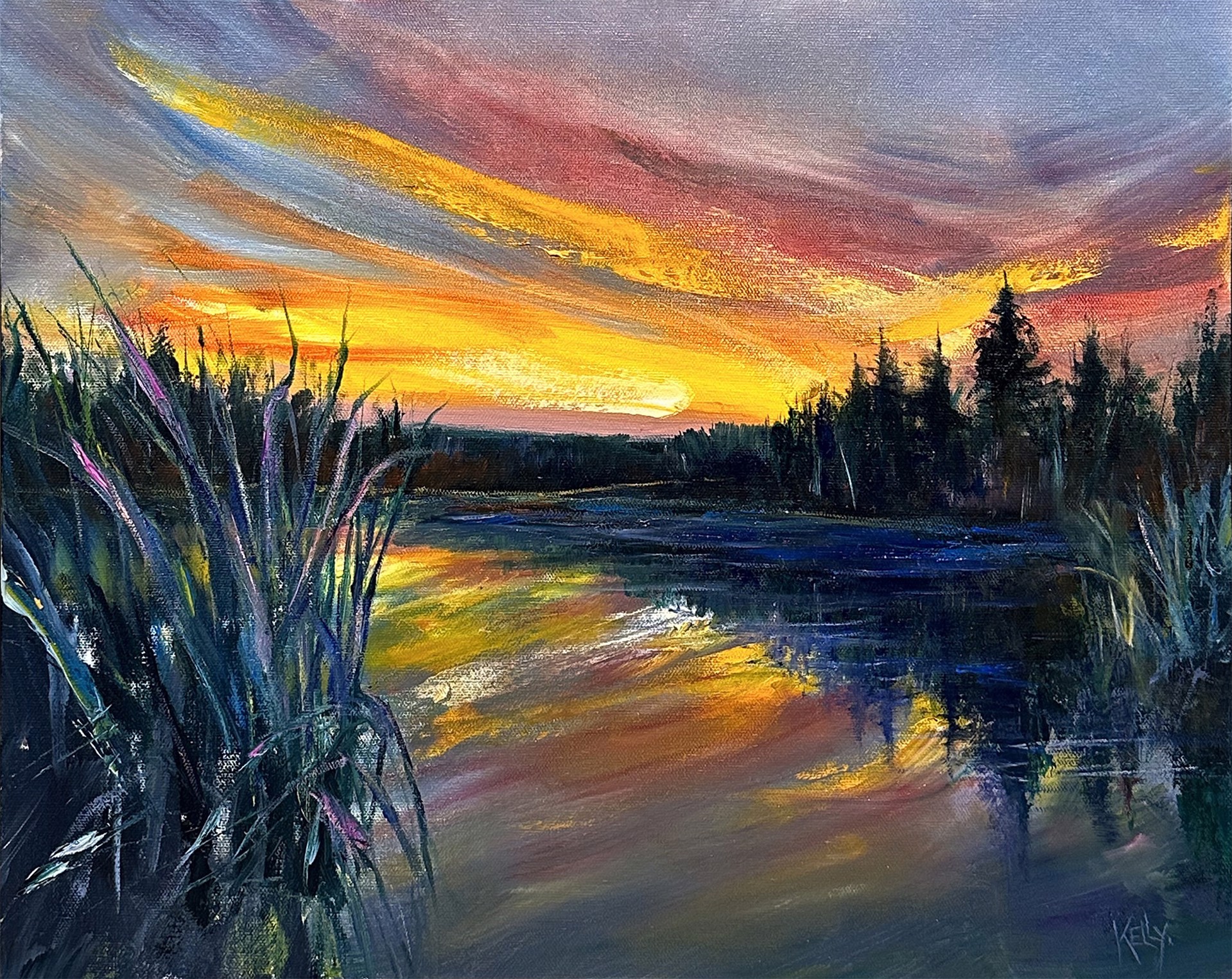 Painted Sunset by Kelly Whyte