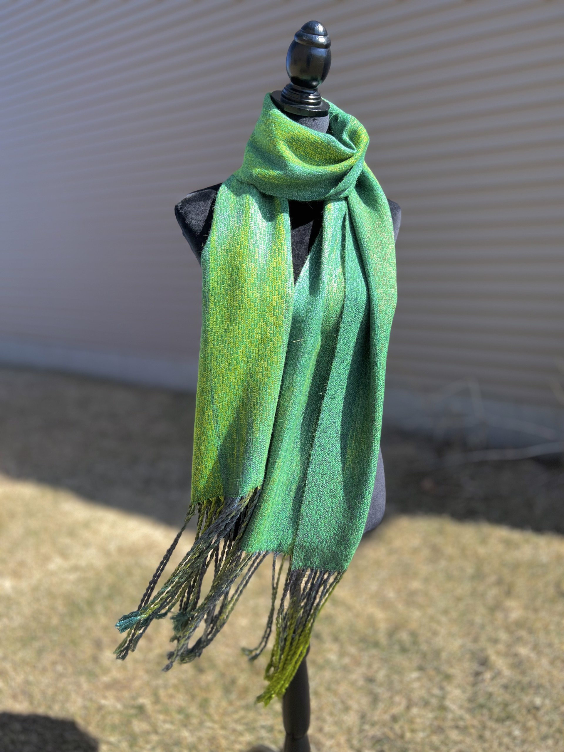 The Peace  of Wild  Things:  Green scarf by Stephanie Jacobson