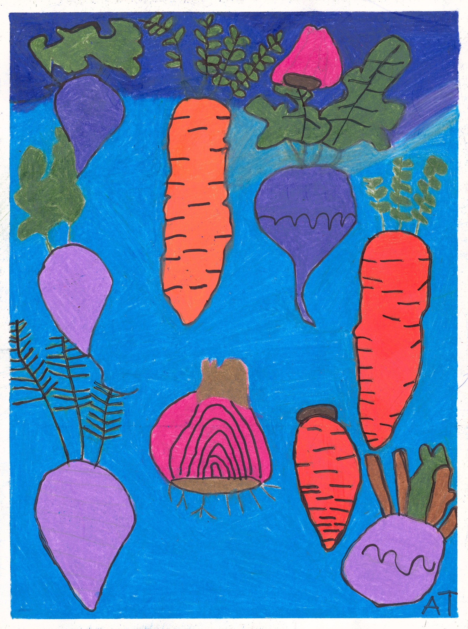 Beets, Carrots, and Onions by A.T.