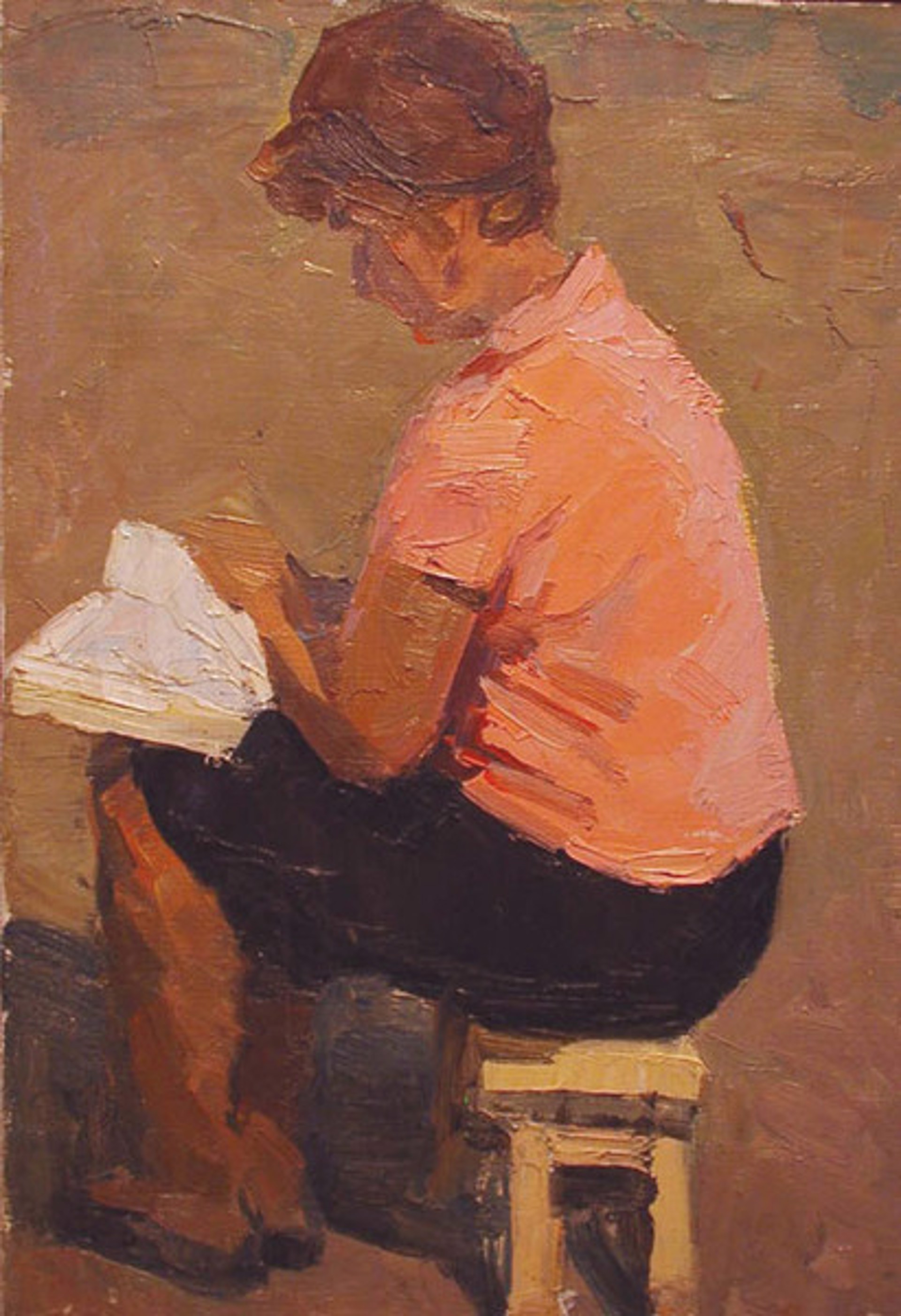 Woman Reading by David Shostak