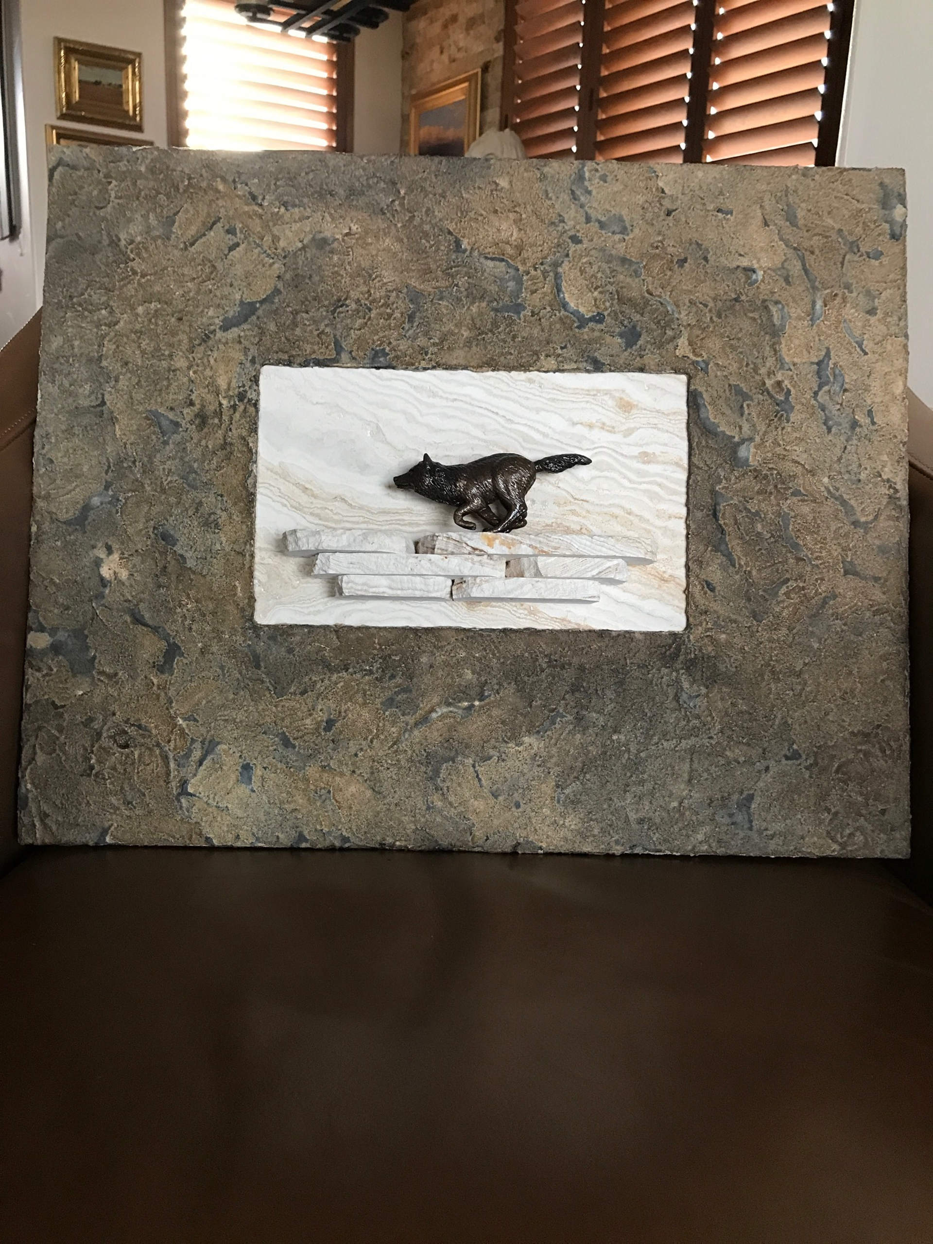Wolf, Reduced to slate  & bronze only by James H Moore