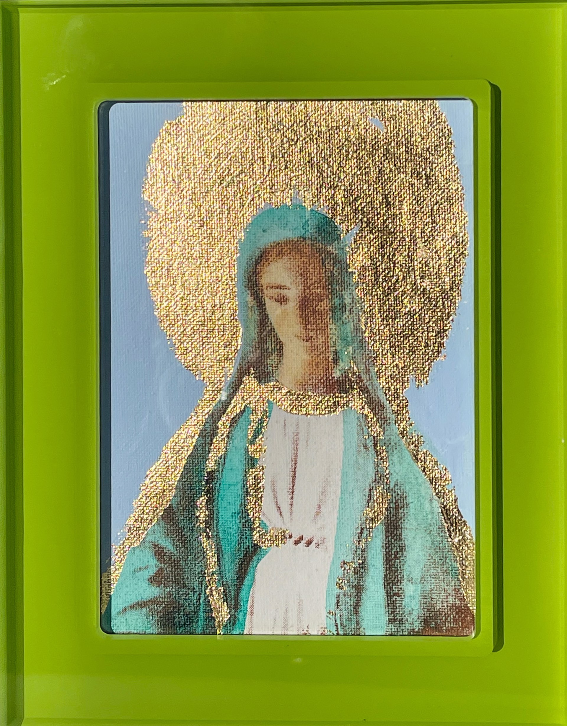 Hail Mary framed in Lilypad by Megan Coonelly