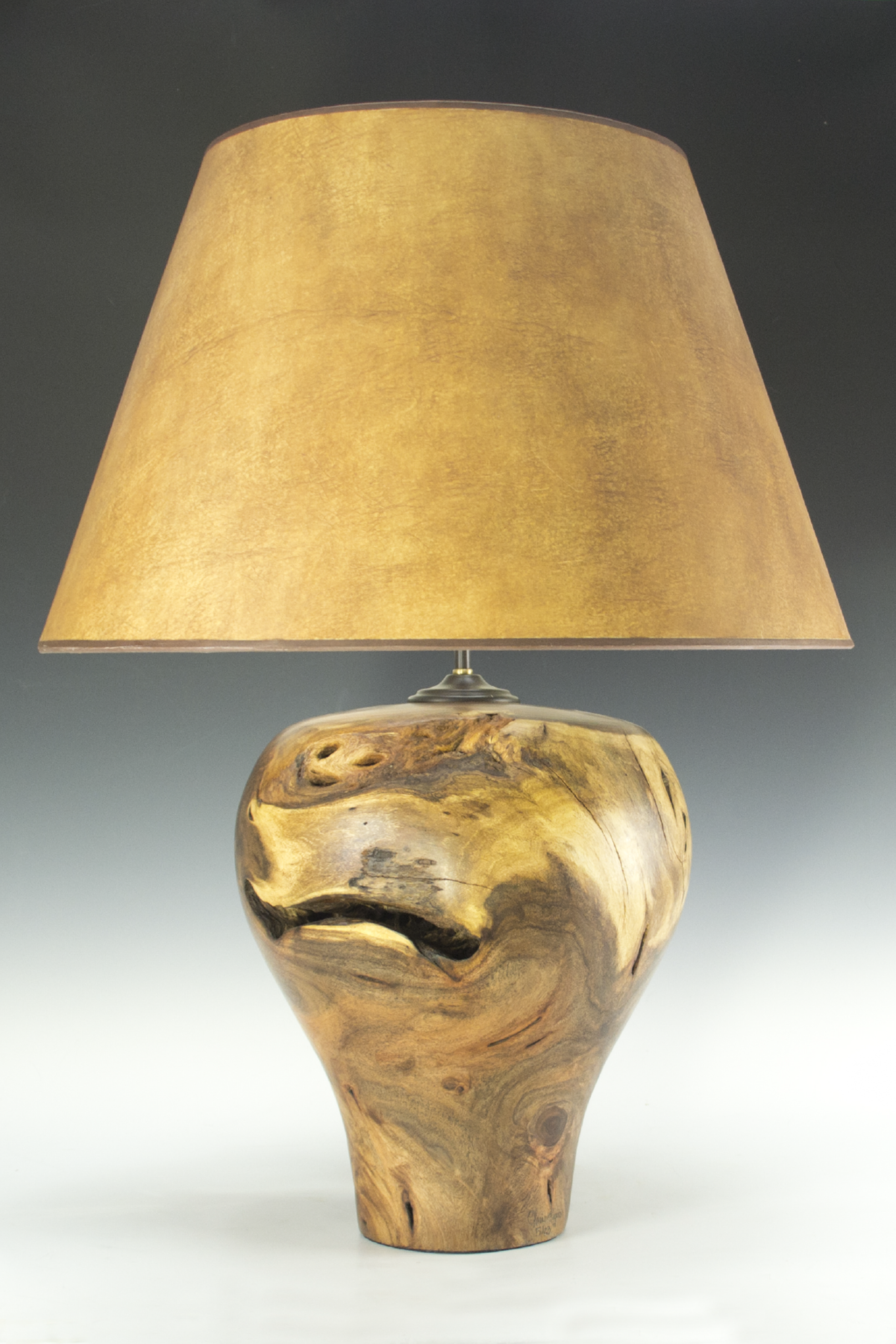 Medium Burl Mesquite Stump Lamp by Chris Eggers