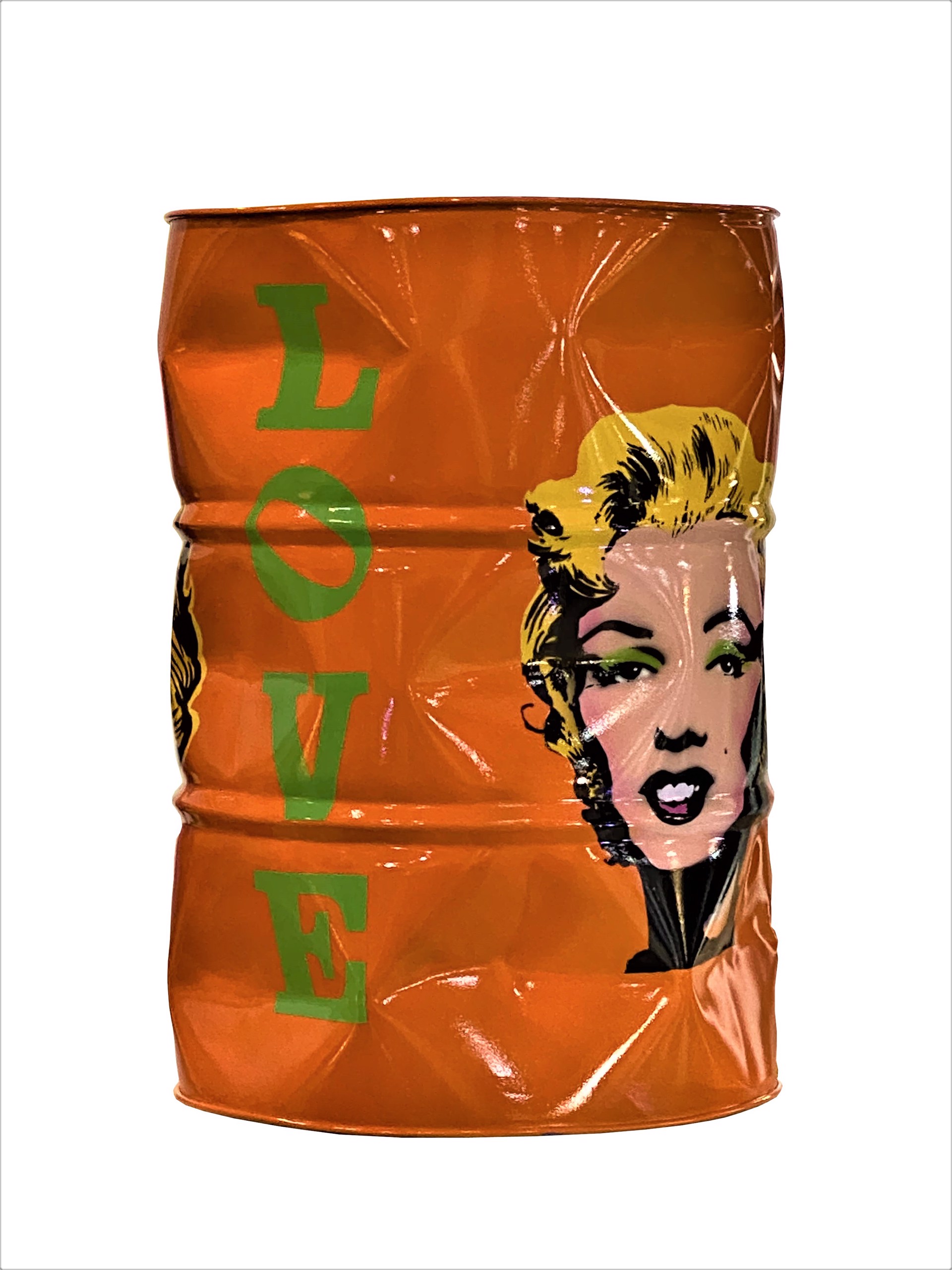 "Love-Marilyn Monroe Orange" by Brand Logo Barrels by Efi Mashiah