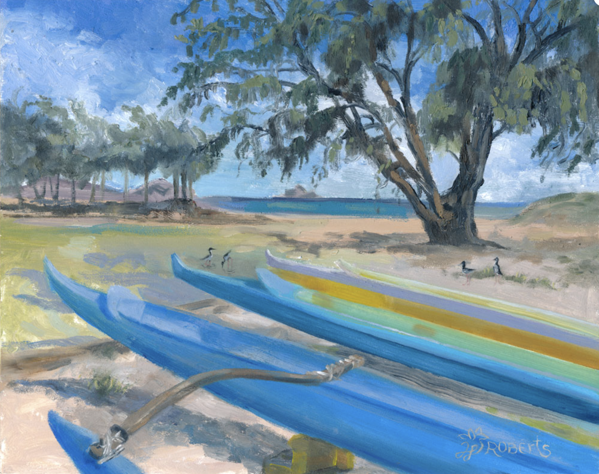 Kailua Canoes by Wendy Roberts
