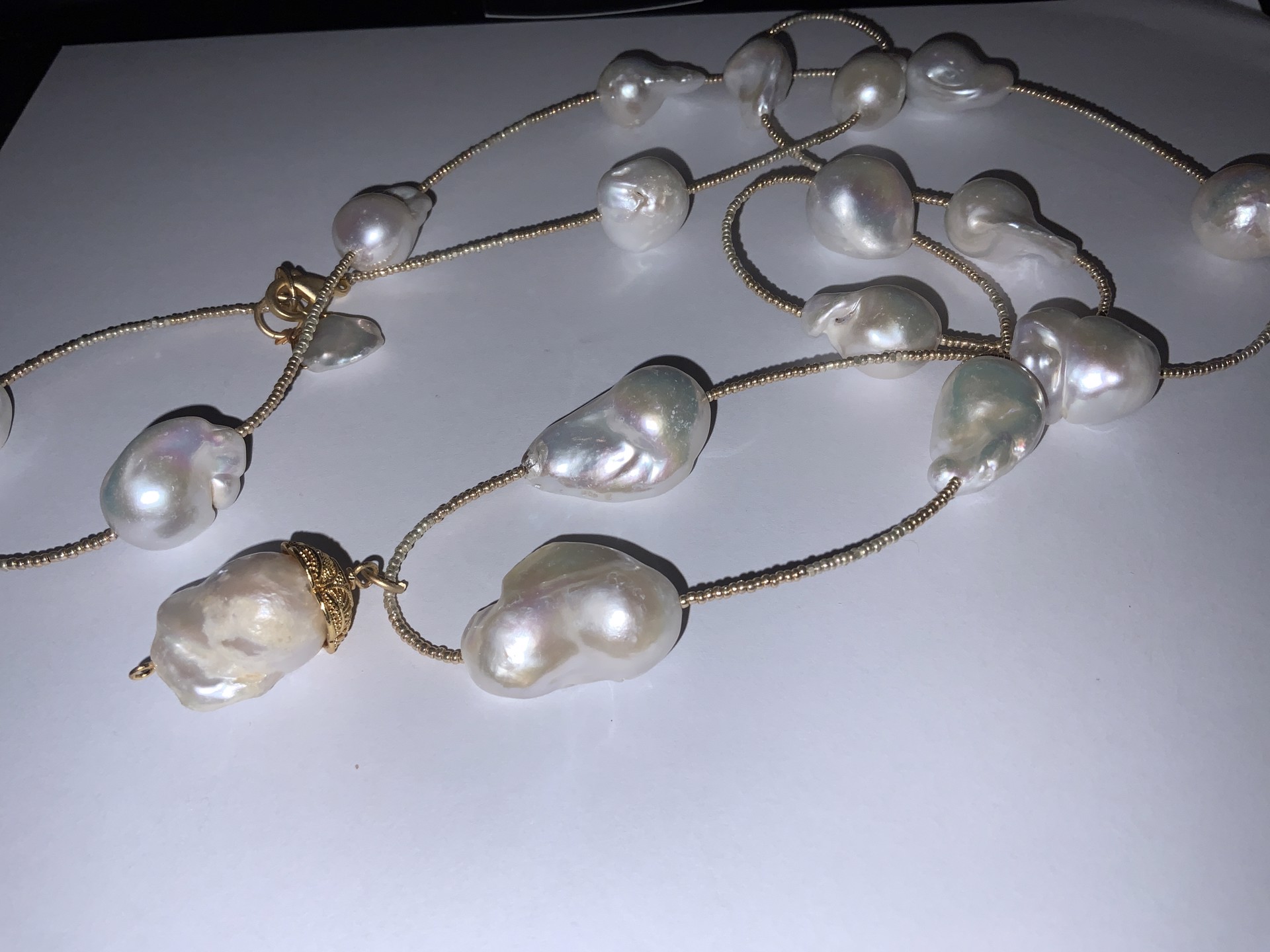 Hefty Spacer Ivory Baroque Pearl by Bittersweet Designs