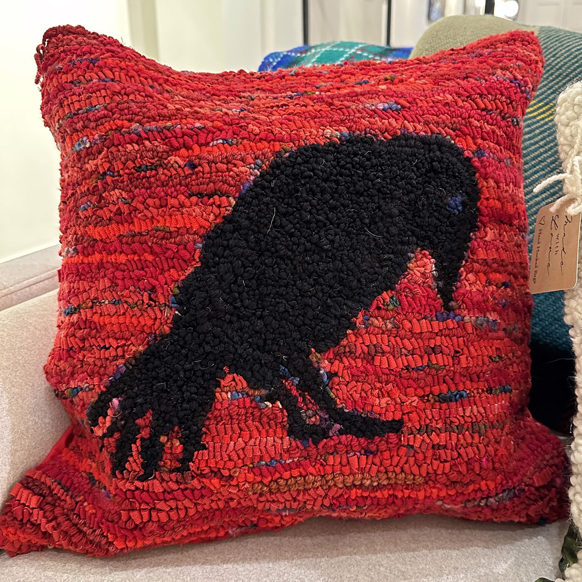 Crow Pillow 2 by Linda Smith