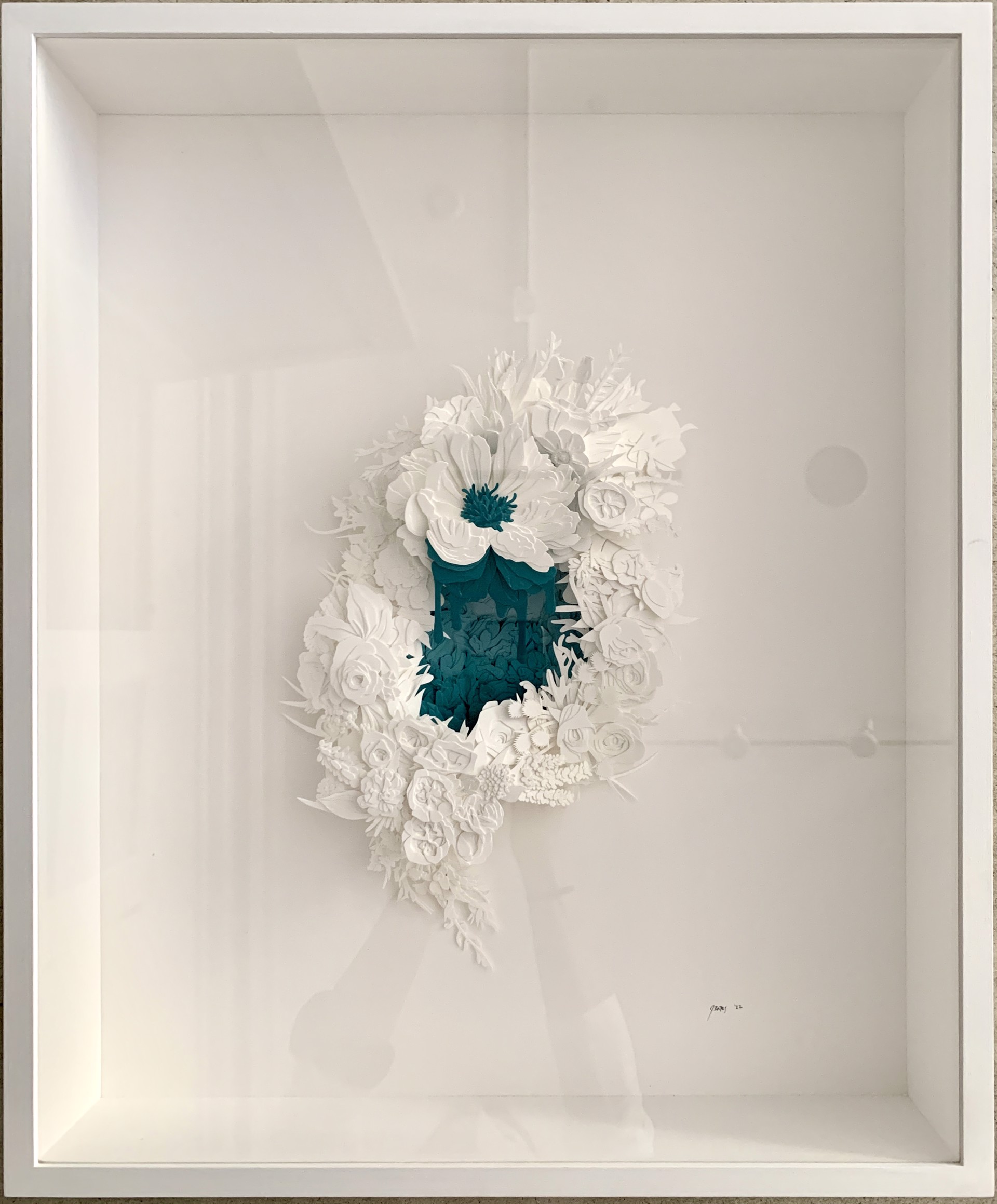 Explosion #16 with a Cobalt Turquoise Drip by Joey Bates