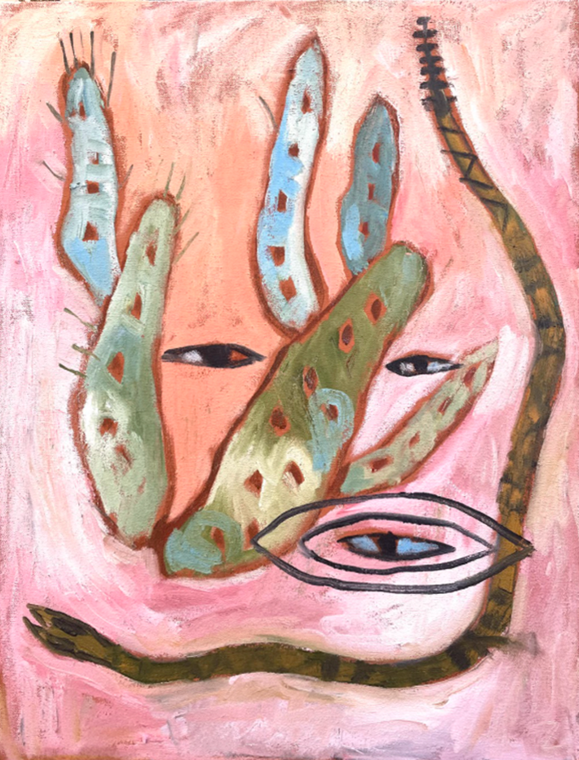 Ojos con Nopal Snake by Cruz Ortiz