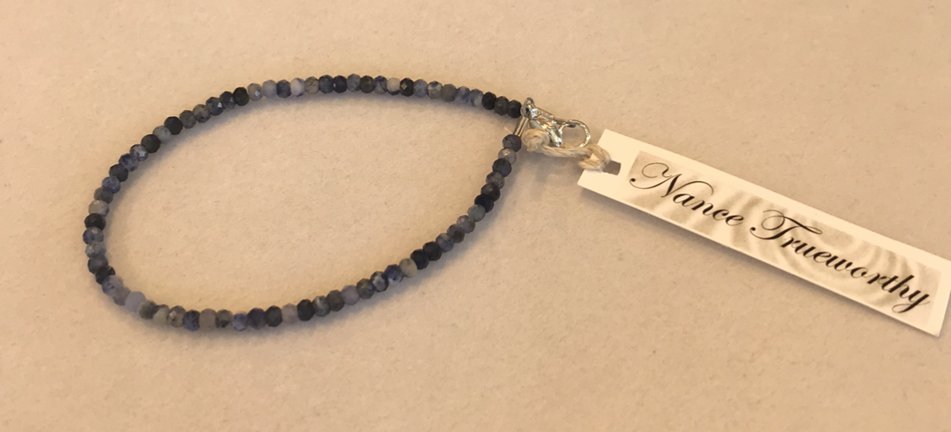 NT spcl order JG black sodalite bracelet by Nance Trueworthy