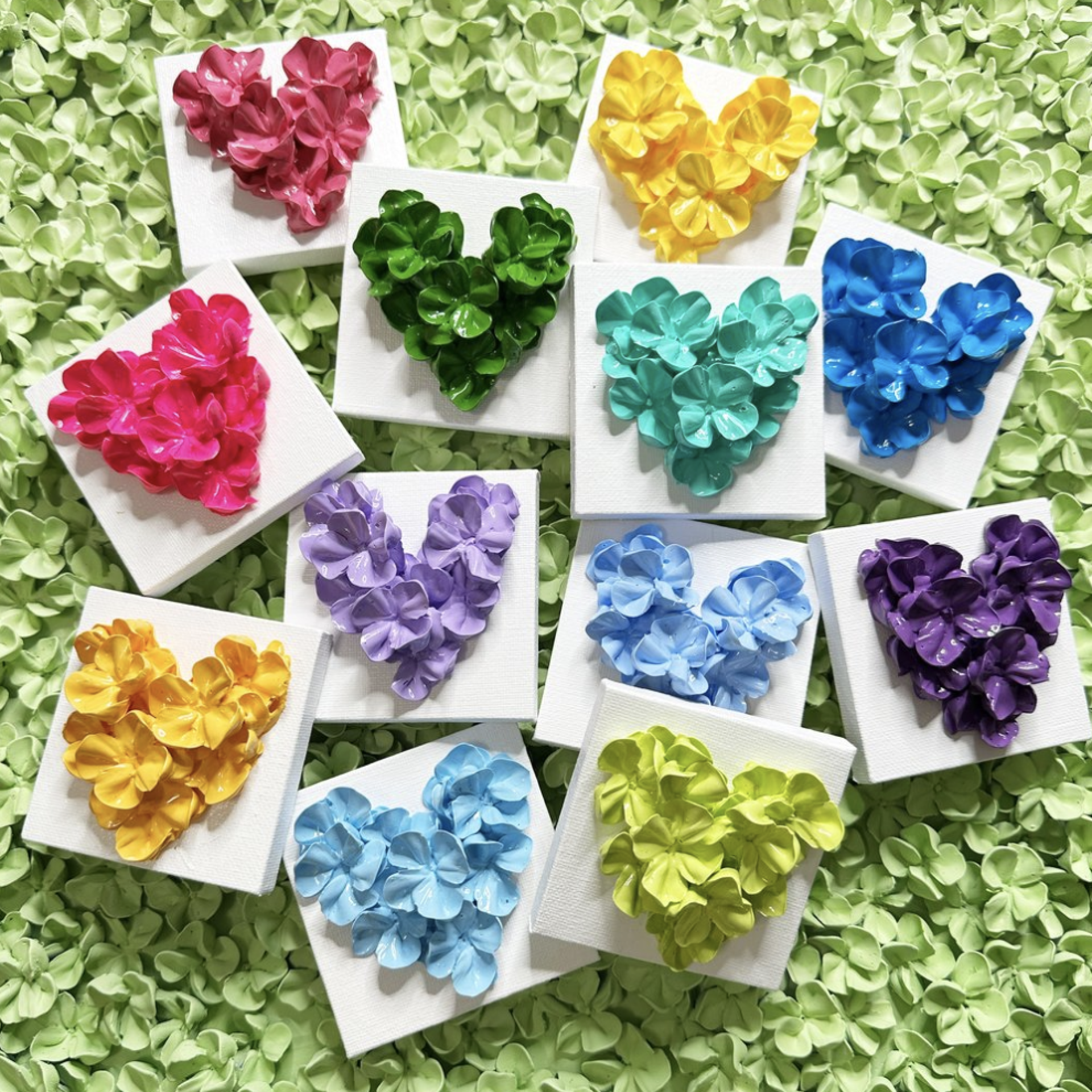 Mini Heart Series - Light Turquoise by Christine Tonolini
