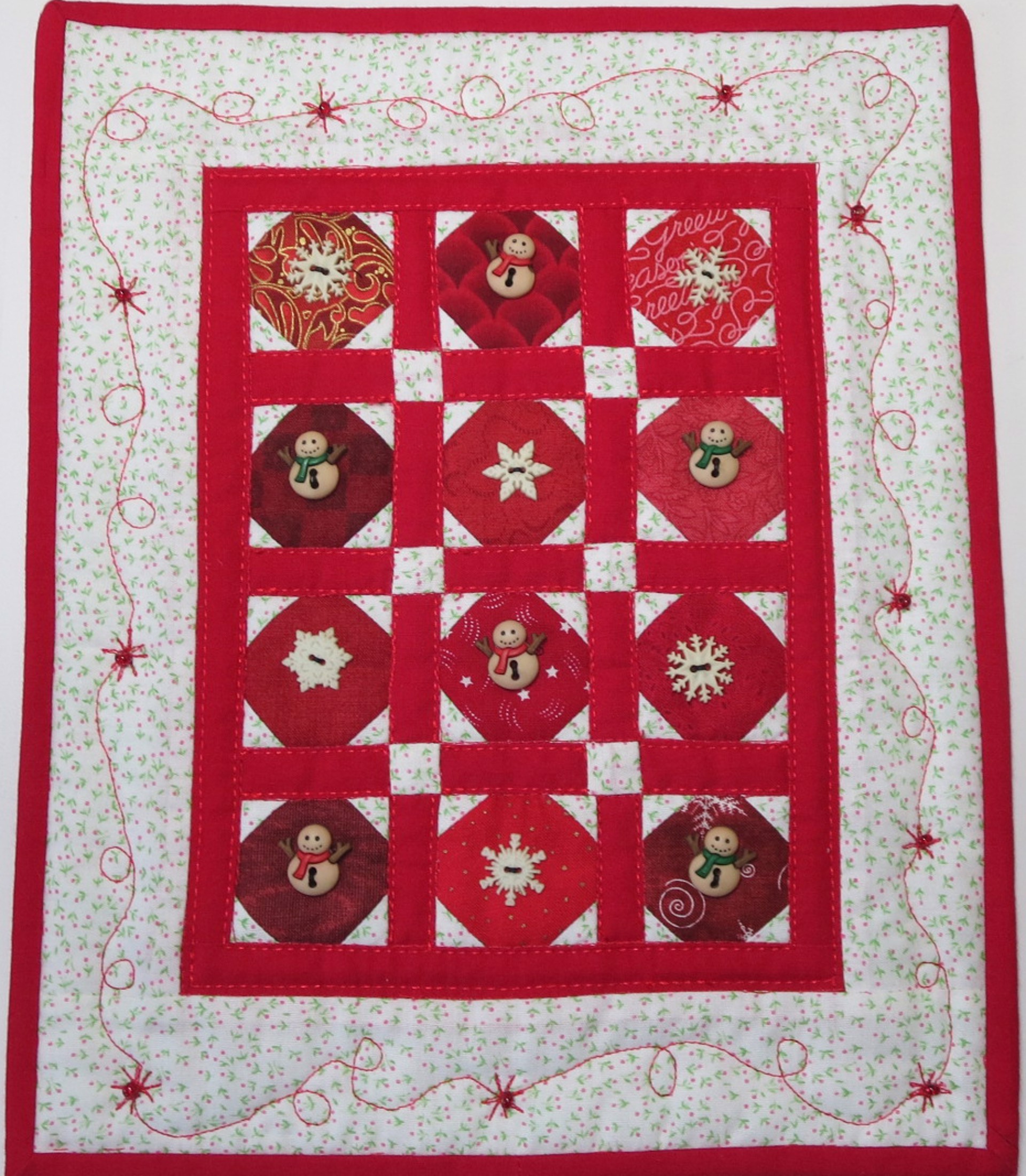 Holiday Mini Quilt 1 by Cheryl Langer