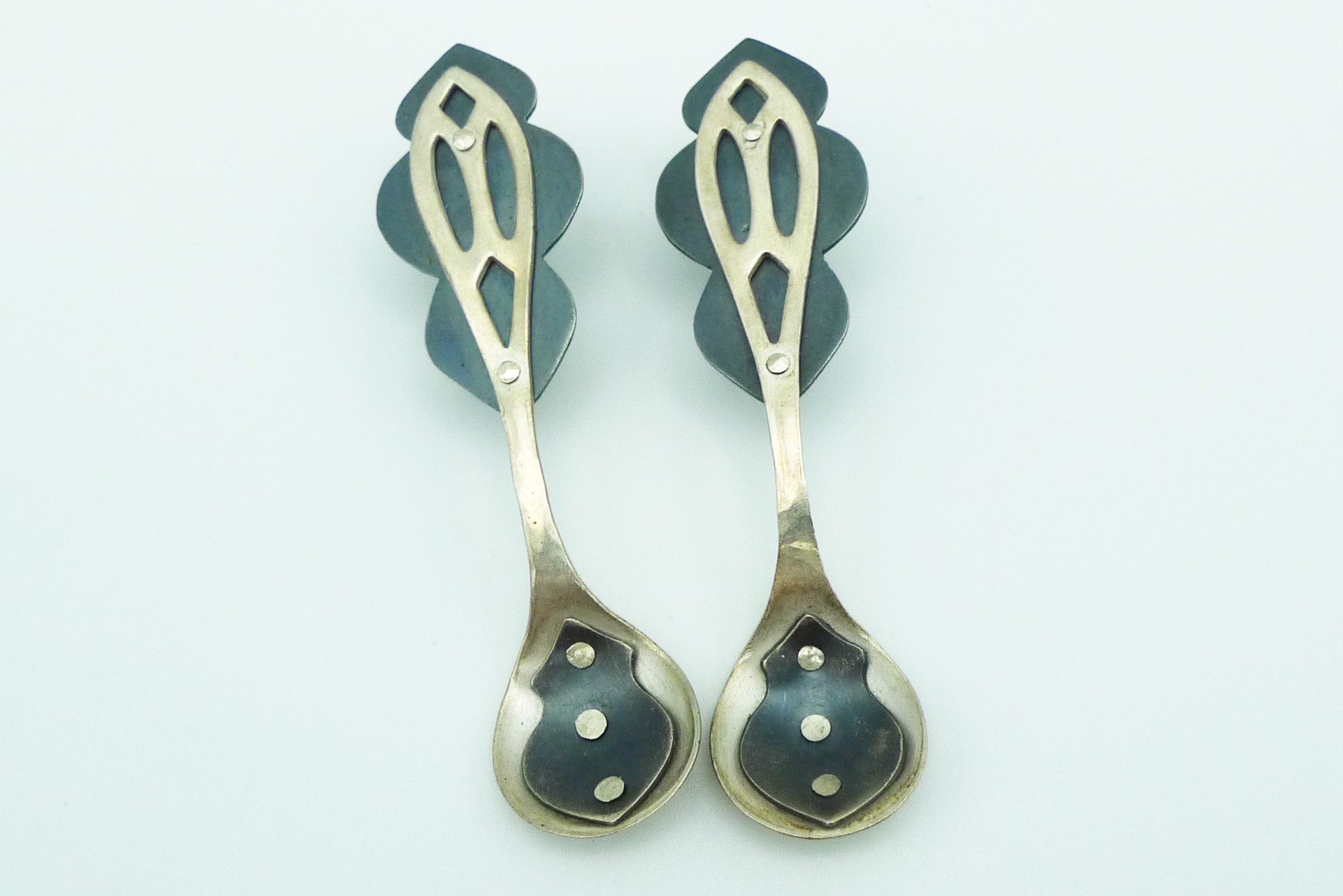 Salt Spoon Earrings by Alison L. Bailey