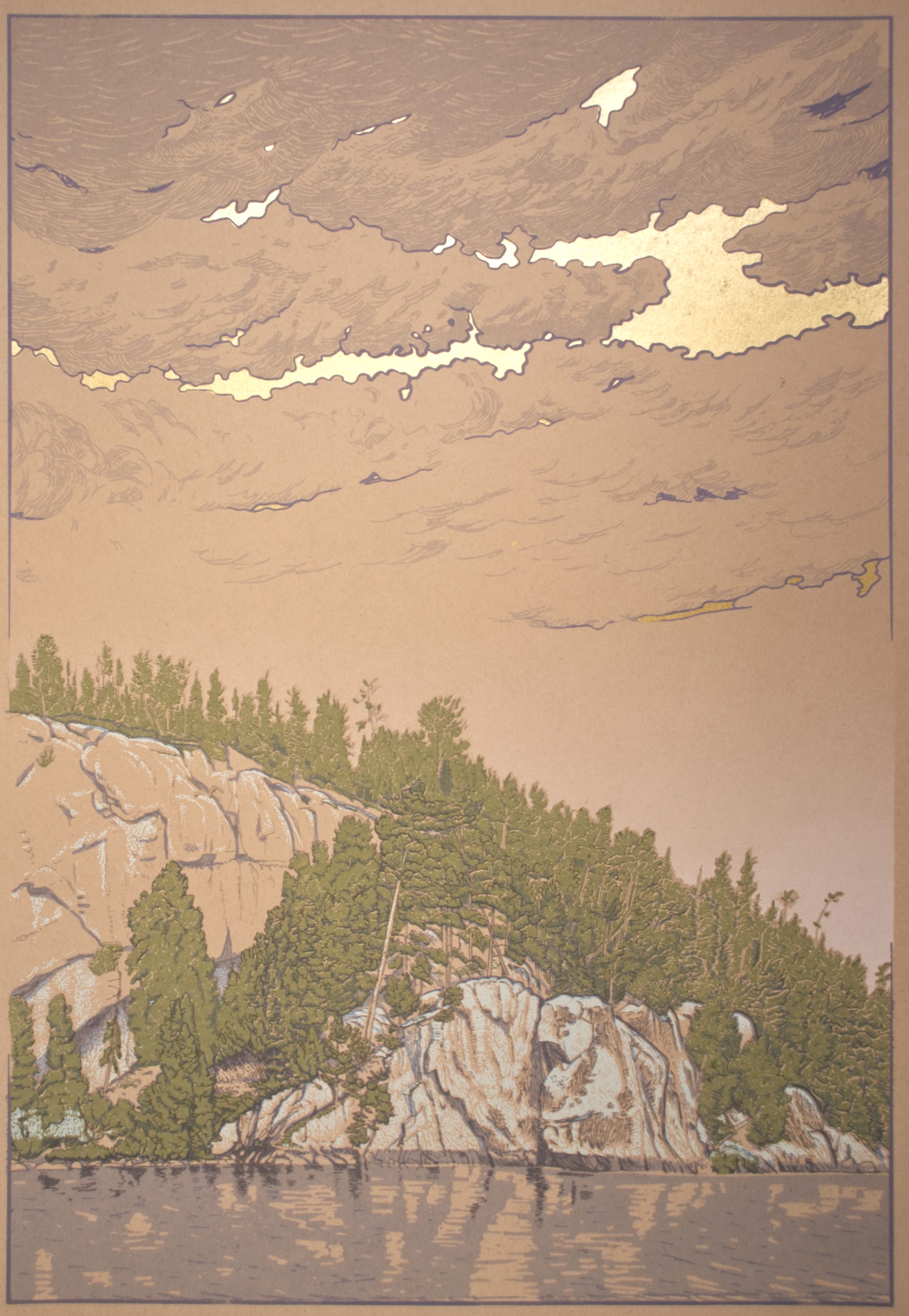 Travelers Passing Cliffs on Sagangons by John S. Miller