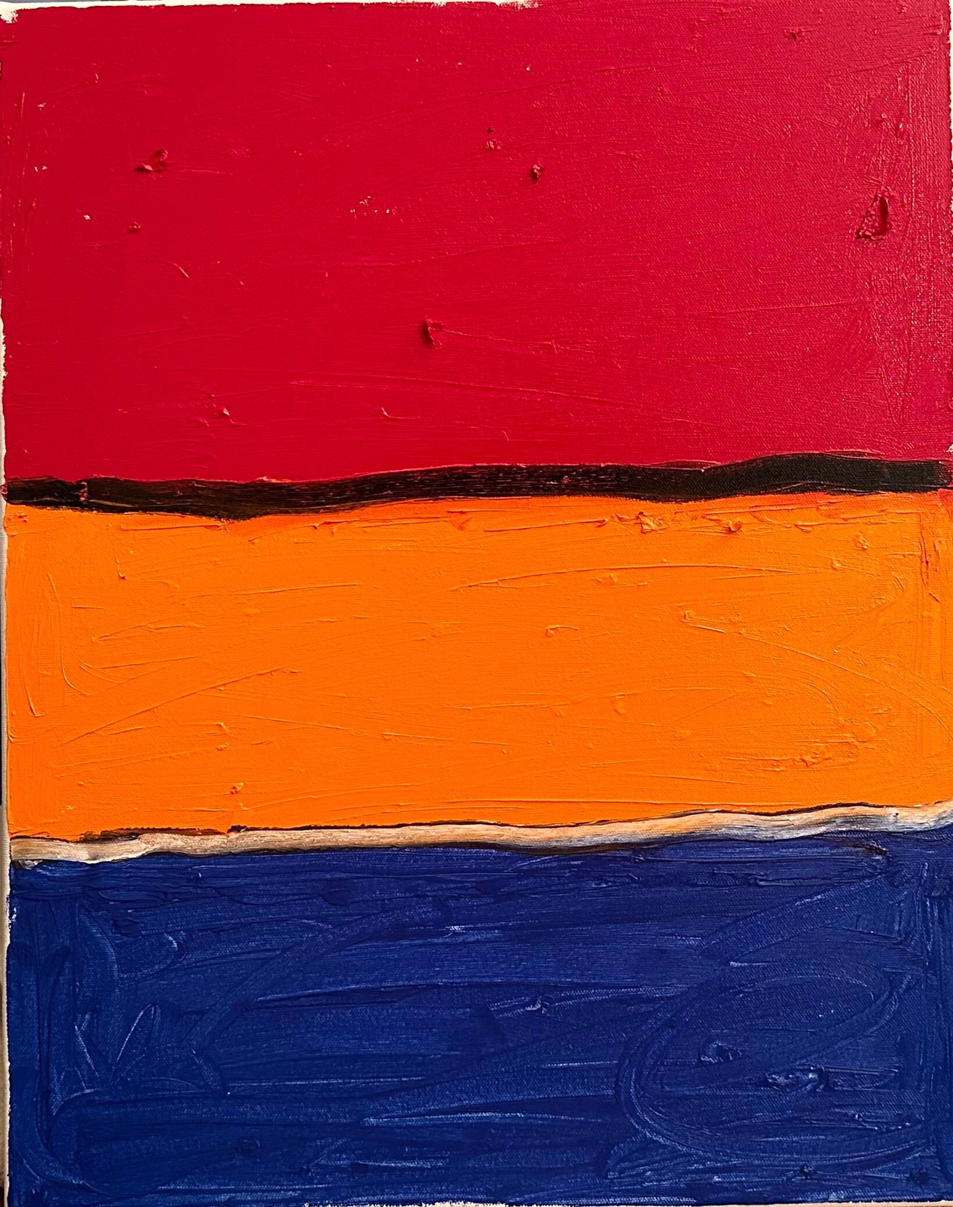 Red Orange Blue (Black and White Barrier Series) by Halim Flowers