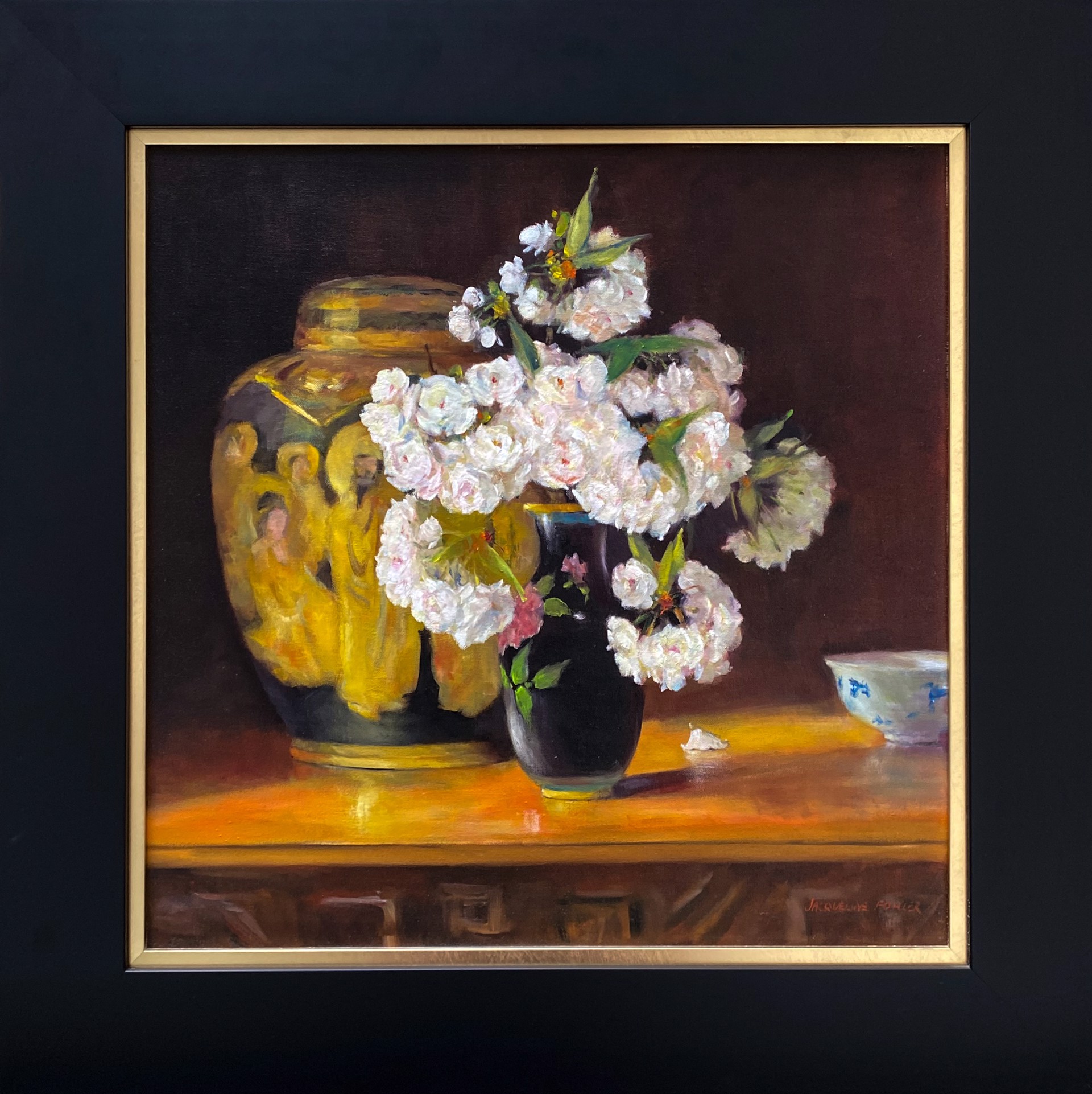 Satsuma Vase with Blossoms by Jacqueline Fowler