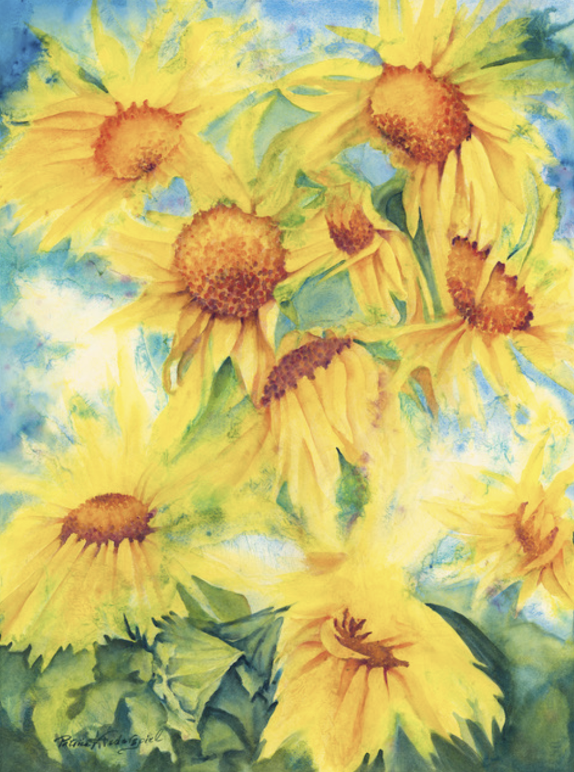 Dancing Sunflowers by Patrice Ann Federspiel