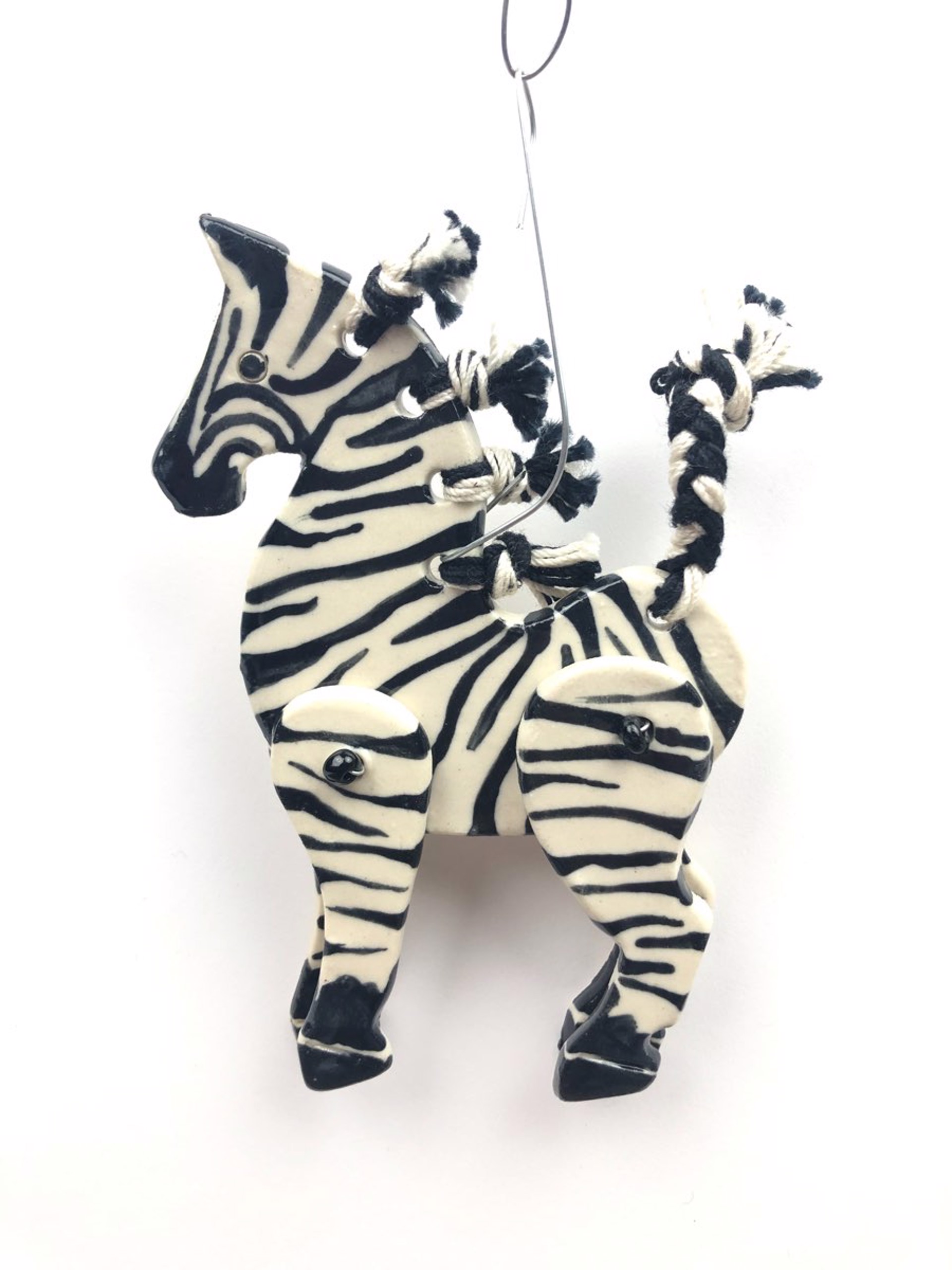 Zebra Ornament by Nancy Jacobsohn