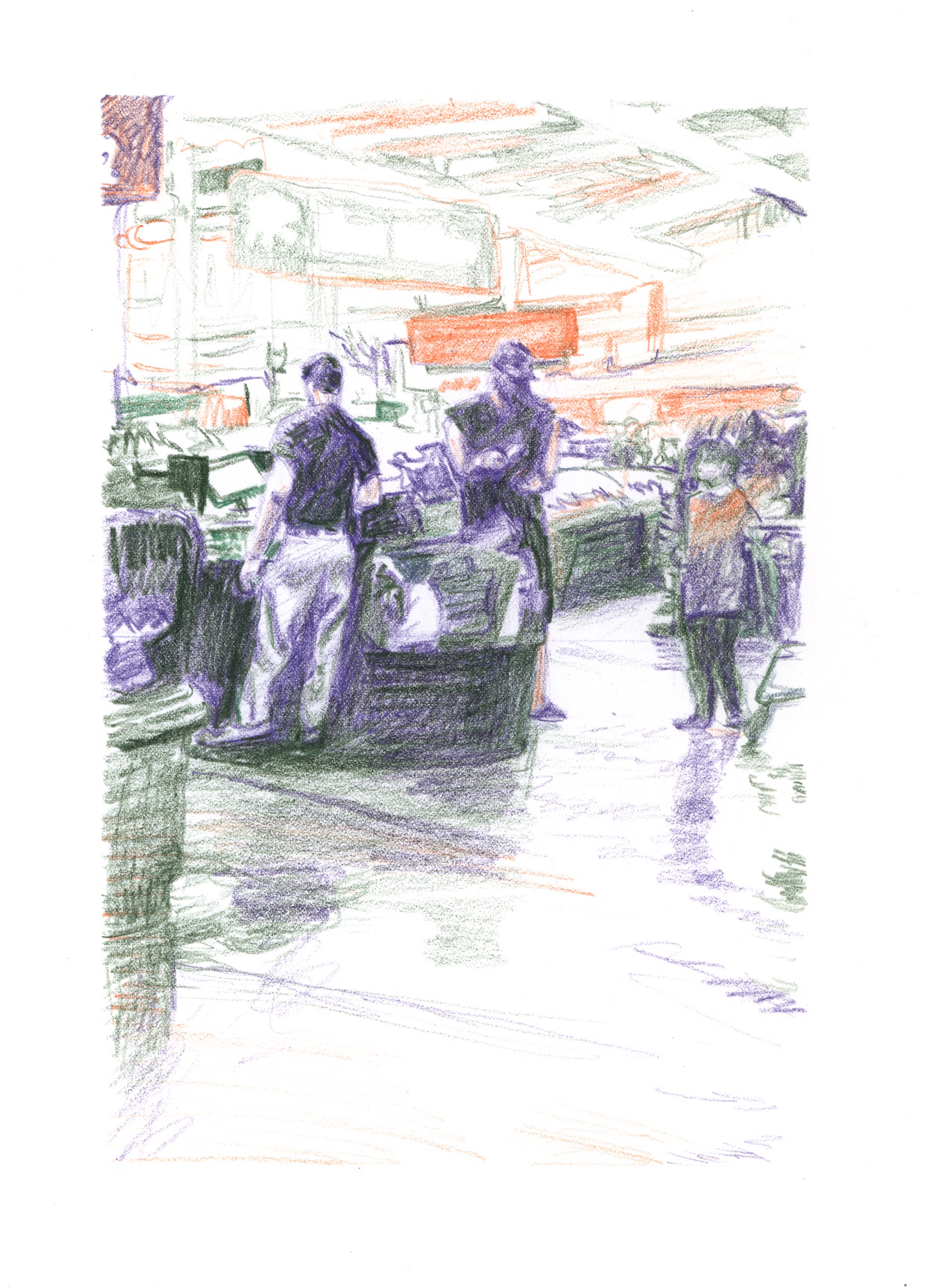 Marketplace/Cashier #6 by Eilis Crean