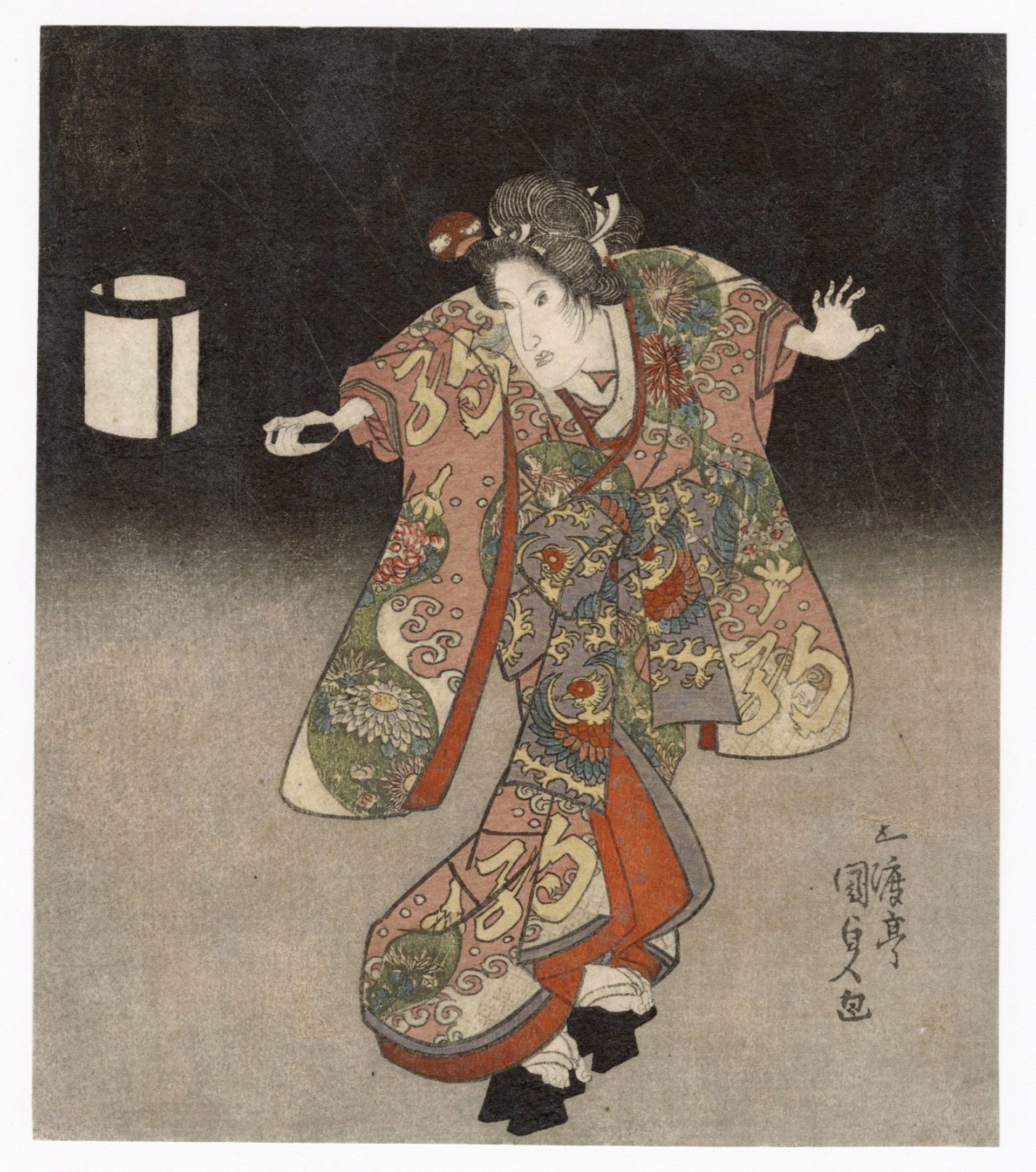 Iwai Kumesaburo as the Courtesan Kisagawa no Kamegiku by Kunisada
