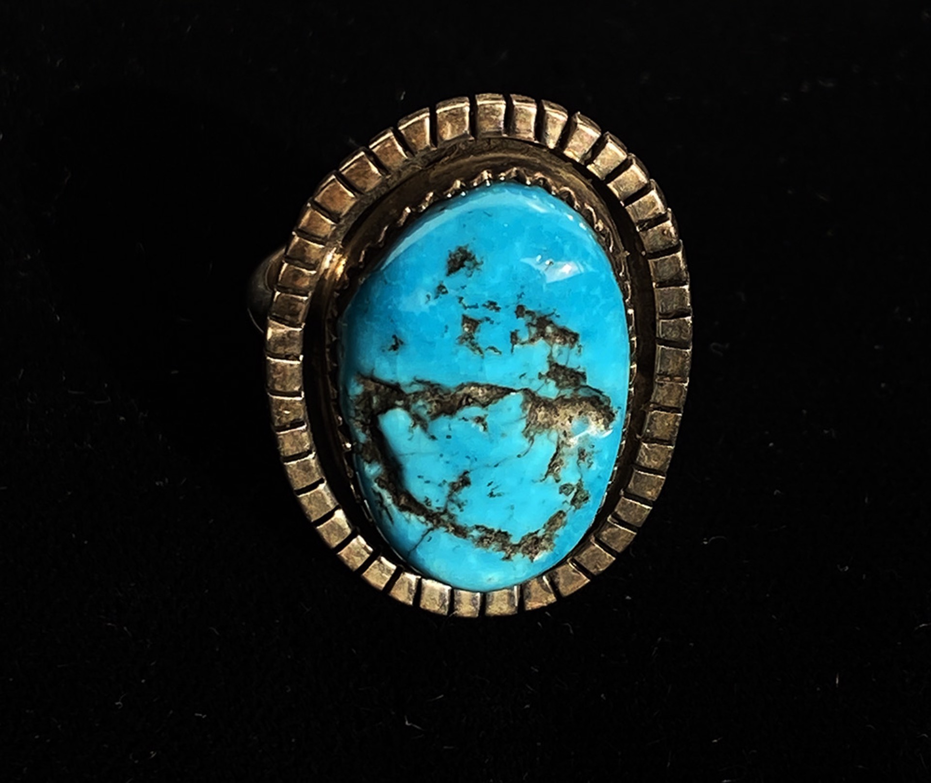 Navajo Raw Turquoise Ring by Artist Unknown