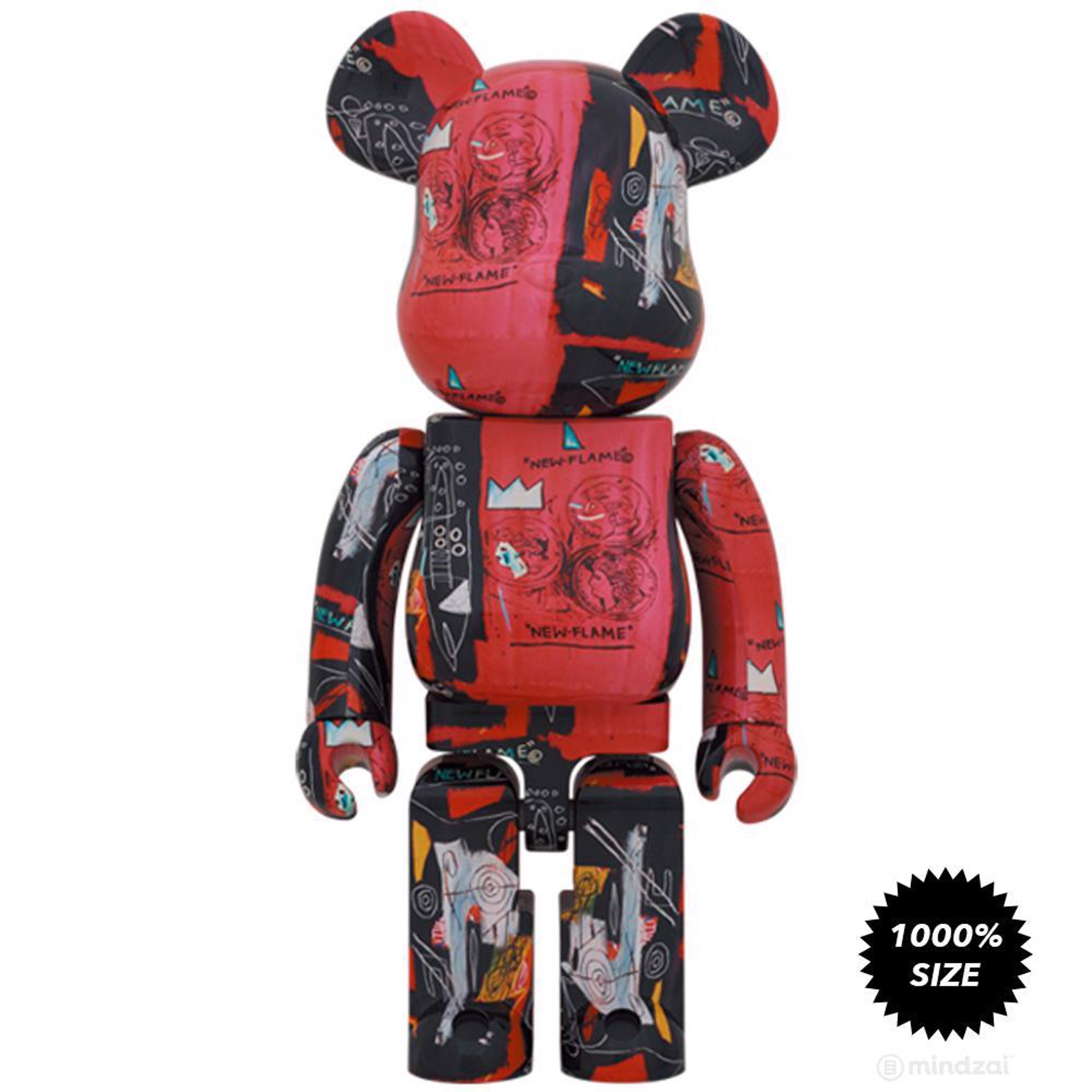 BE@RBRICK Andy Warhol × JEAN-MICHEL BASQUIAT #1 1000% by Jean-Michel Basquiat