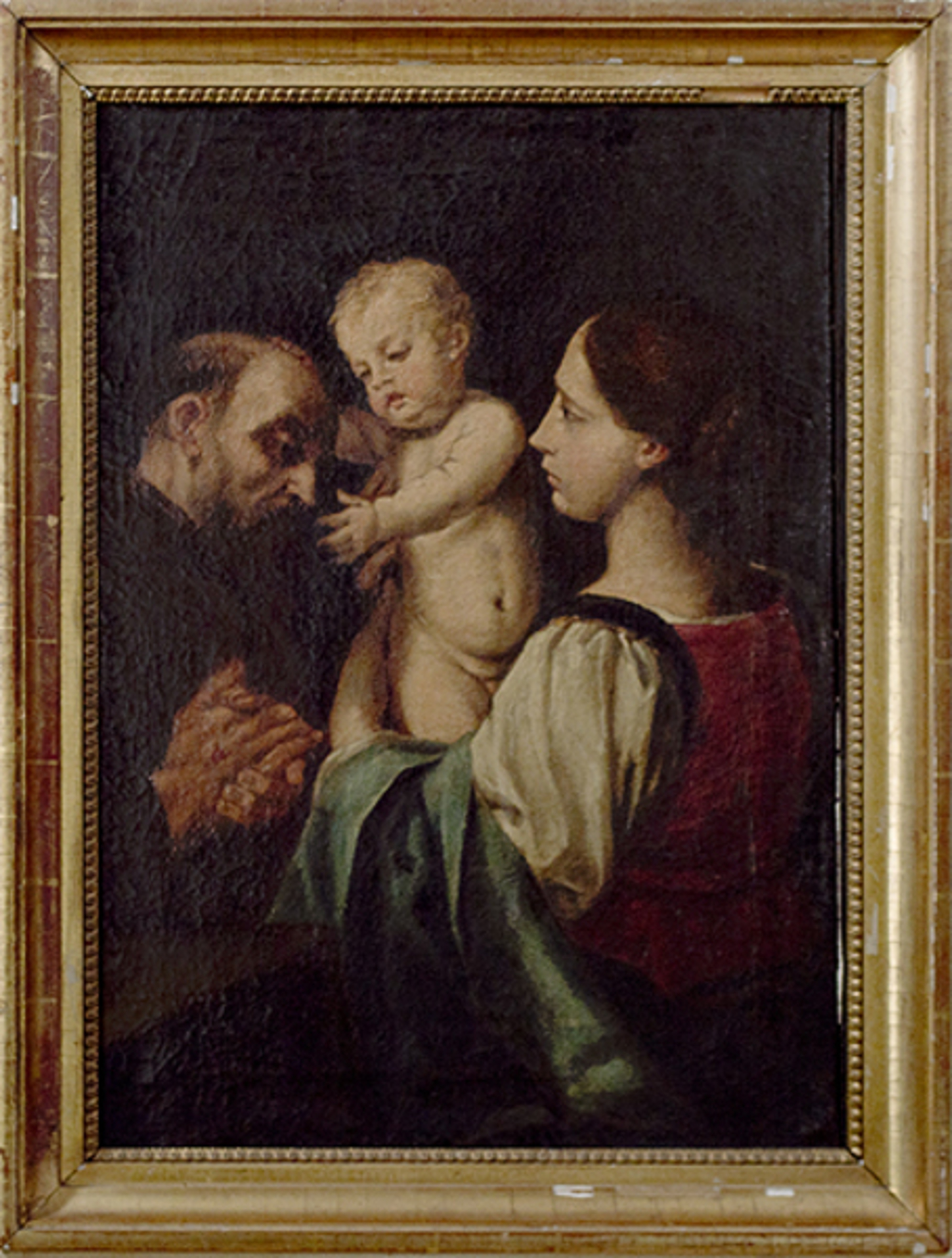 The Madonna and Child with Saint Francis After a Painting attributed to Simone Cantarini (Italian 1612-1648) by Unknown