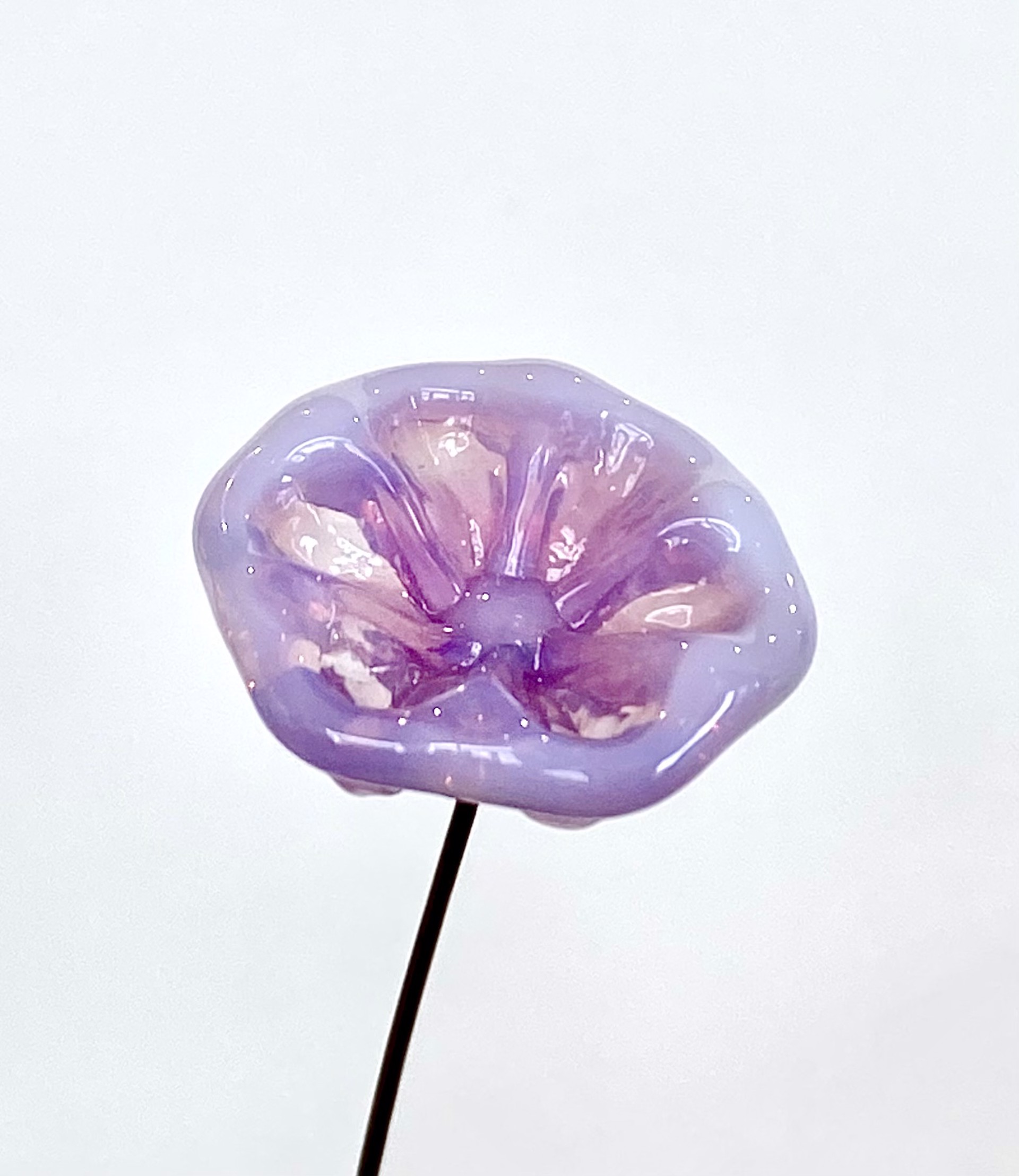 Glass Small Purple Bud Flower by Emelie Hebert