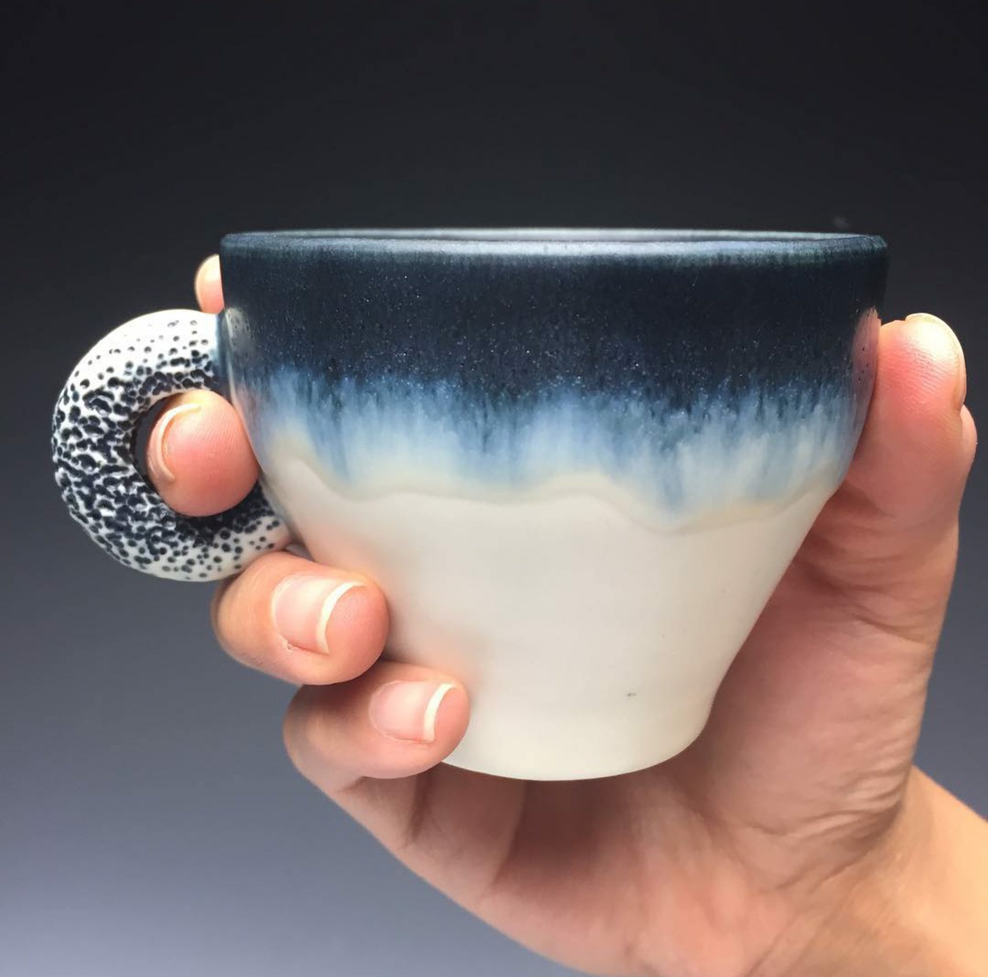 Halo + Marks: Cappuccino Cup + Saucer Set by Désirée Petty