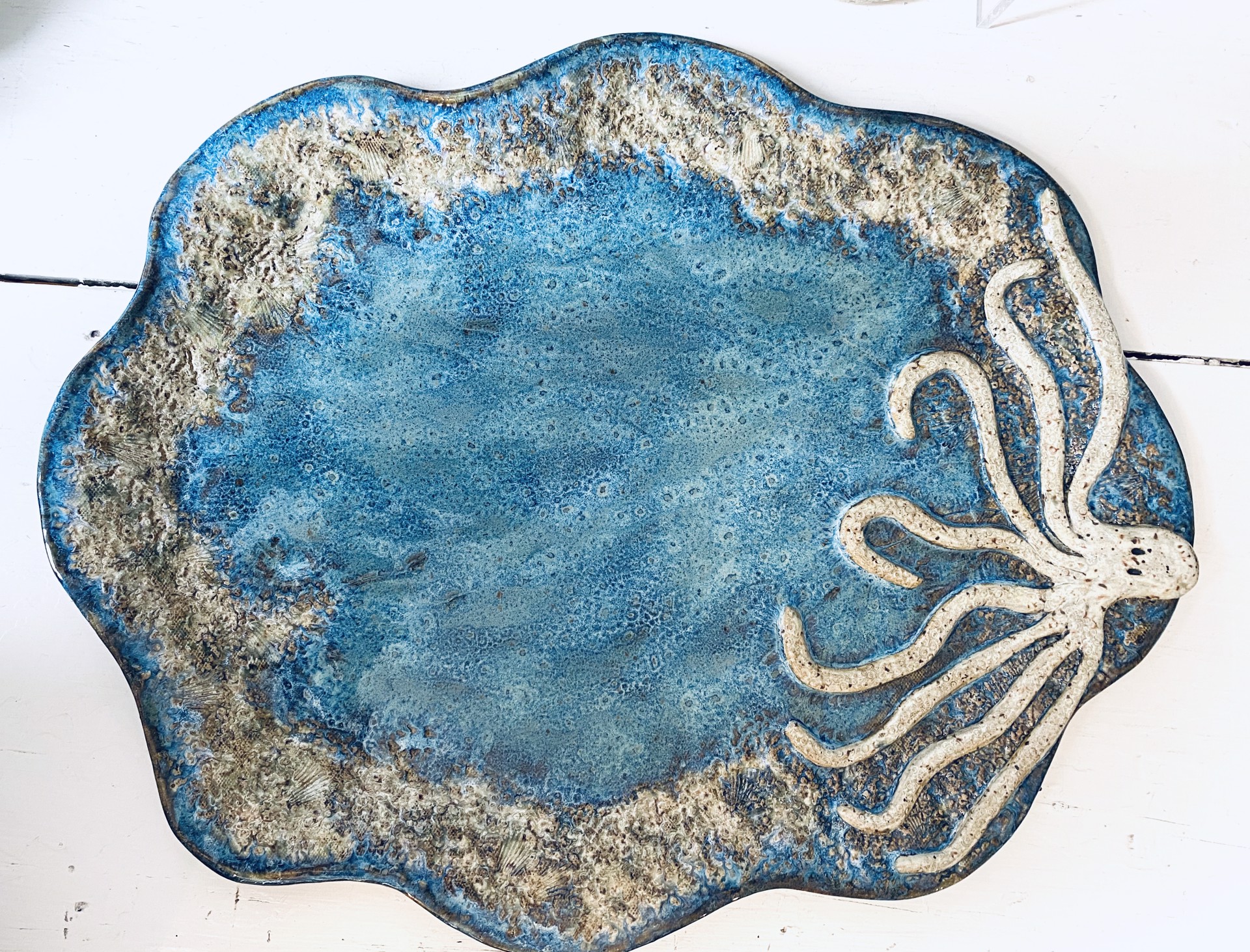 Octopus Platter #183 by Jim & Steffi Logan