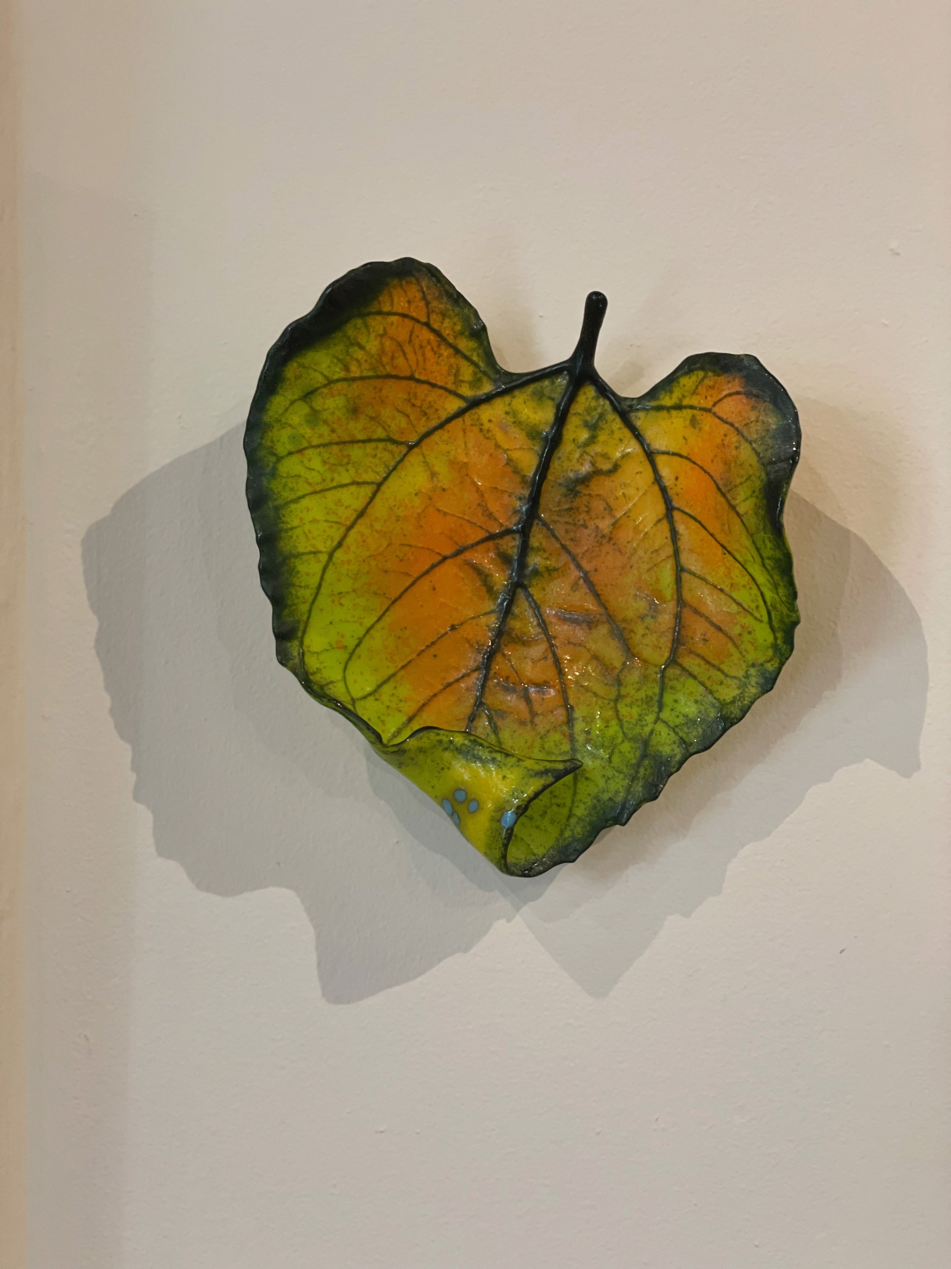 Medium Green/Orange Leaf by Deb Williams
