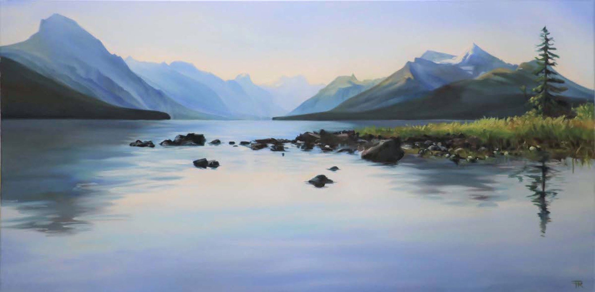 Morning at Maligne Lake by Pascale Robinson