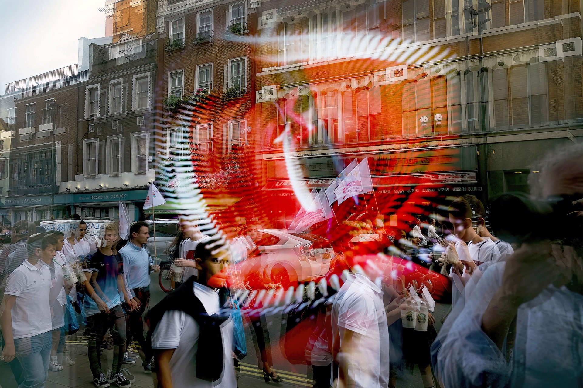 Red Swirl, London by Francis Olschafskie