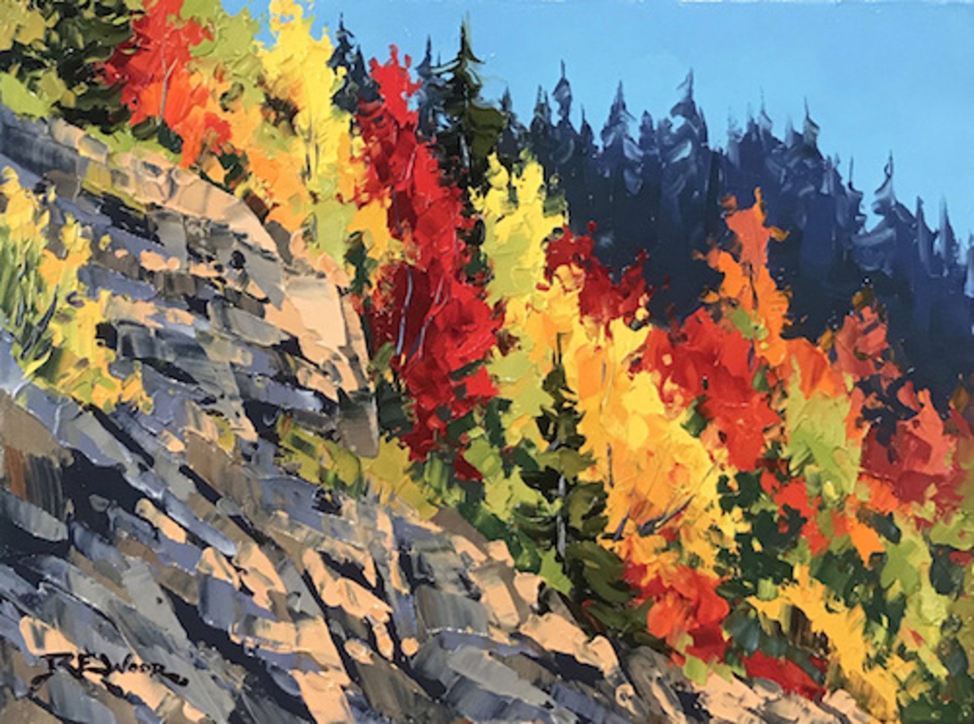 Cliffside Colours (Algonquin) by Robert E Wood
