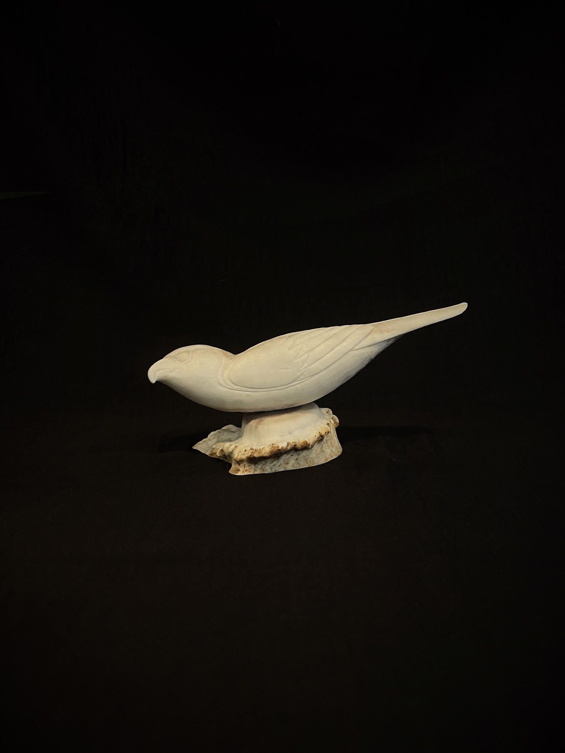 Small Bird Antler Sculpture by Maureen Morris