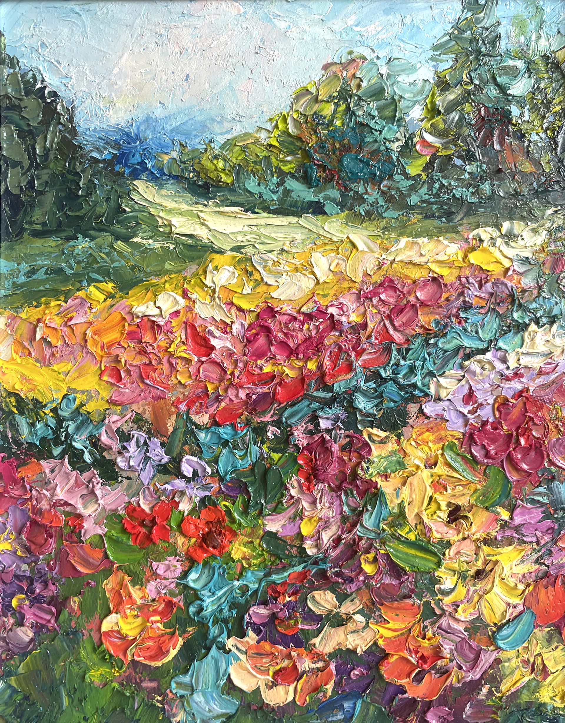 Summer Field painting by Elena Kostiukova