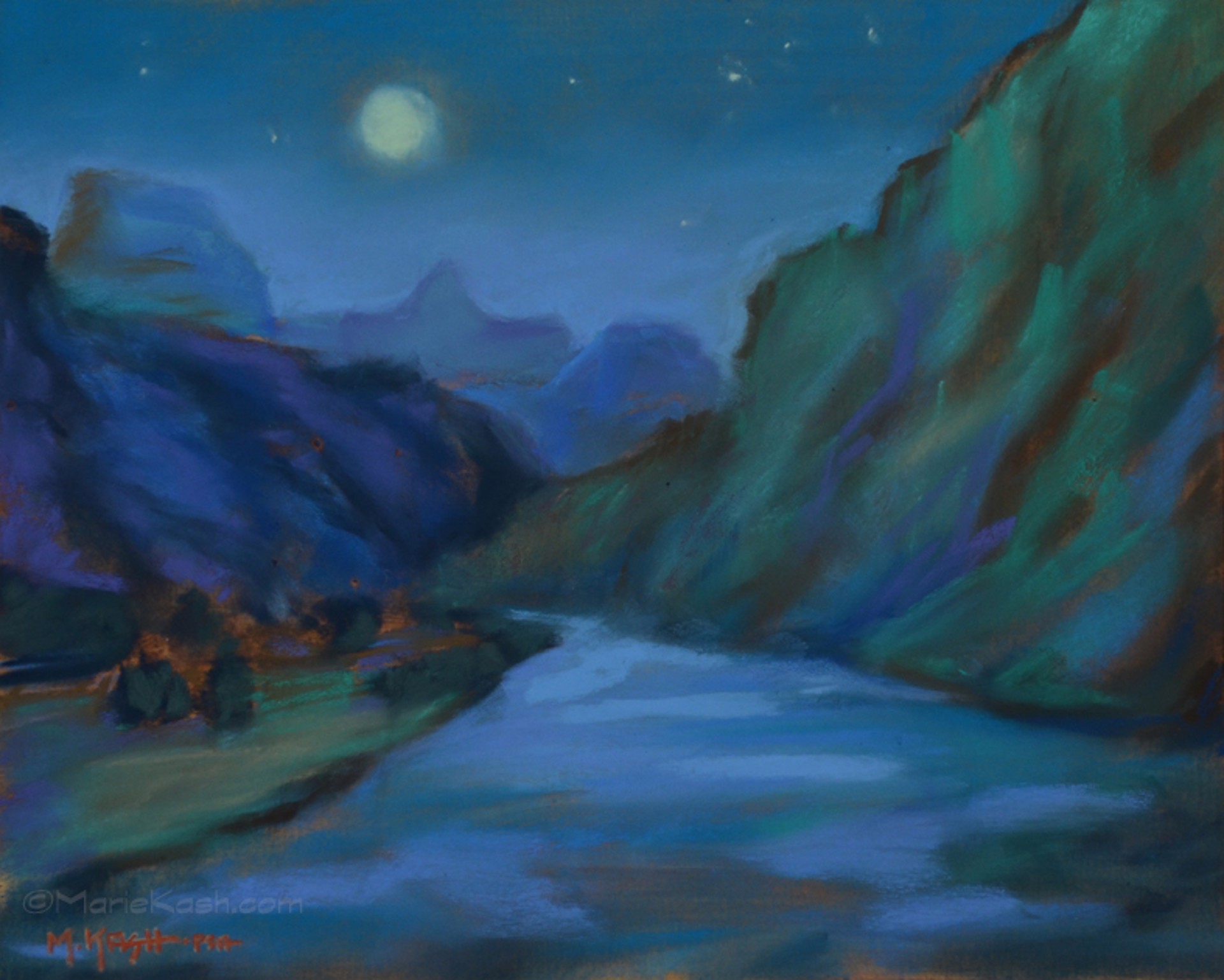 Grand Canyon Nocturne in AM 2 by Marie Kash Weltzheimer