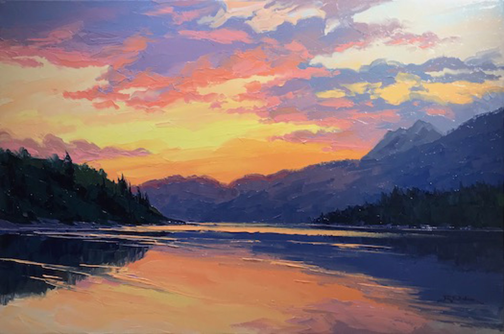 Waterton Sunrise by Robert E Wood