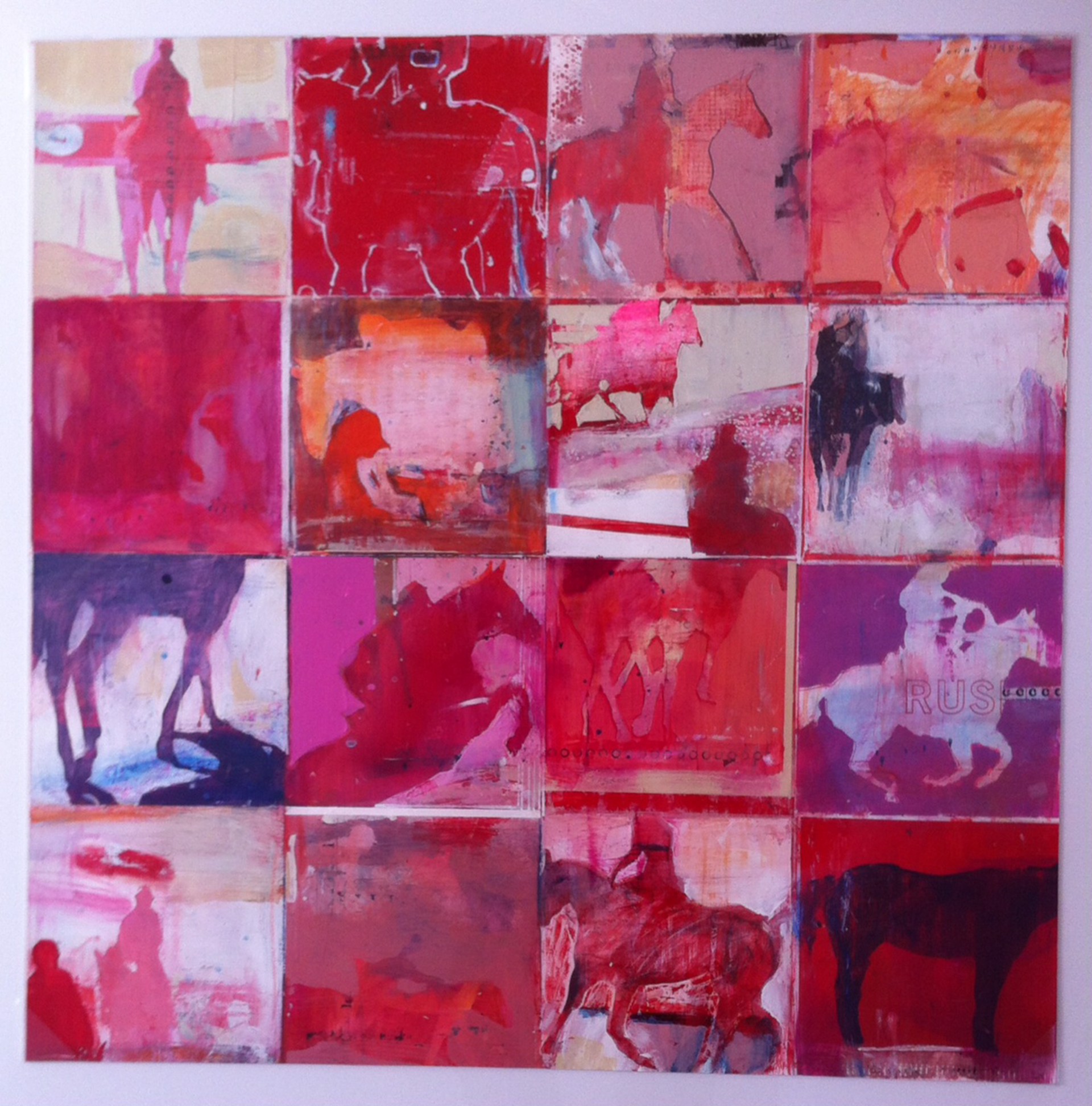 Reds in overdrive: Horse Grid by Kim Frohsin