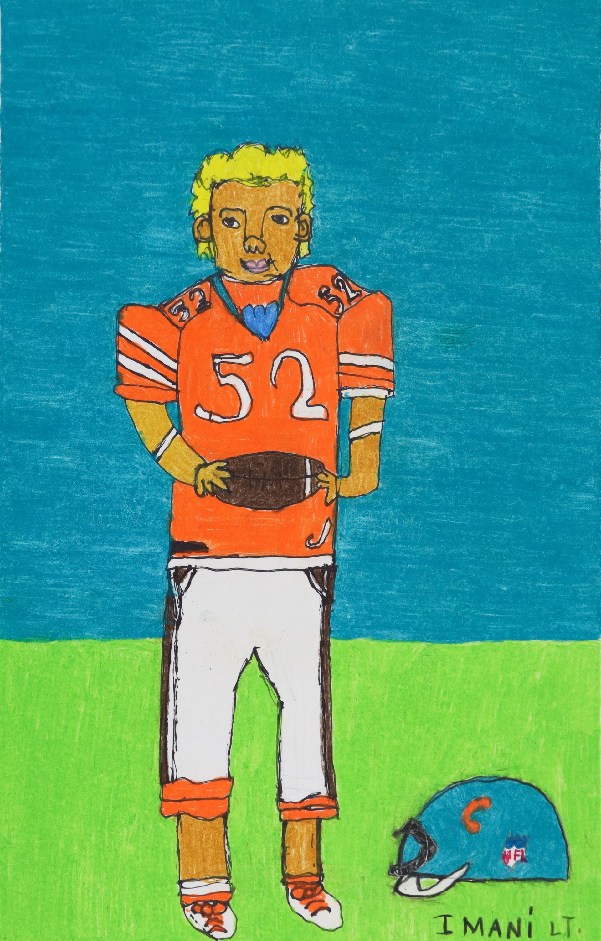 Young Football Player by Imani Turner